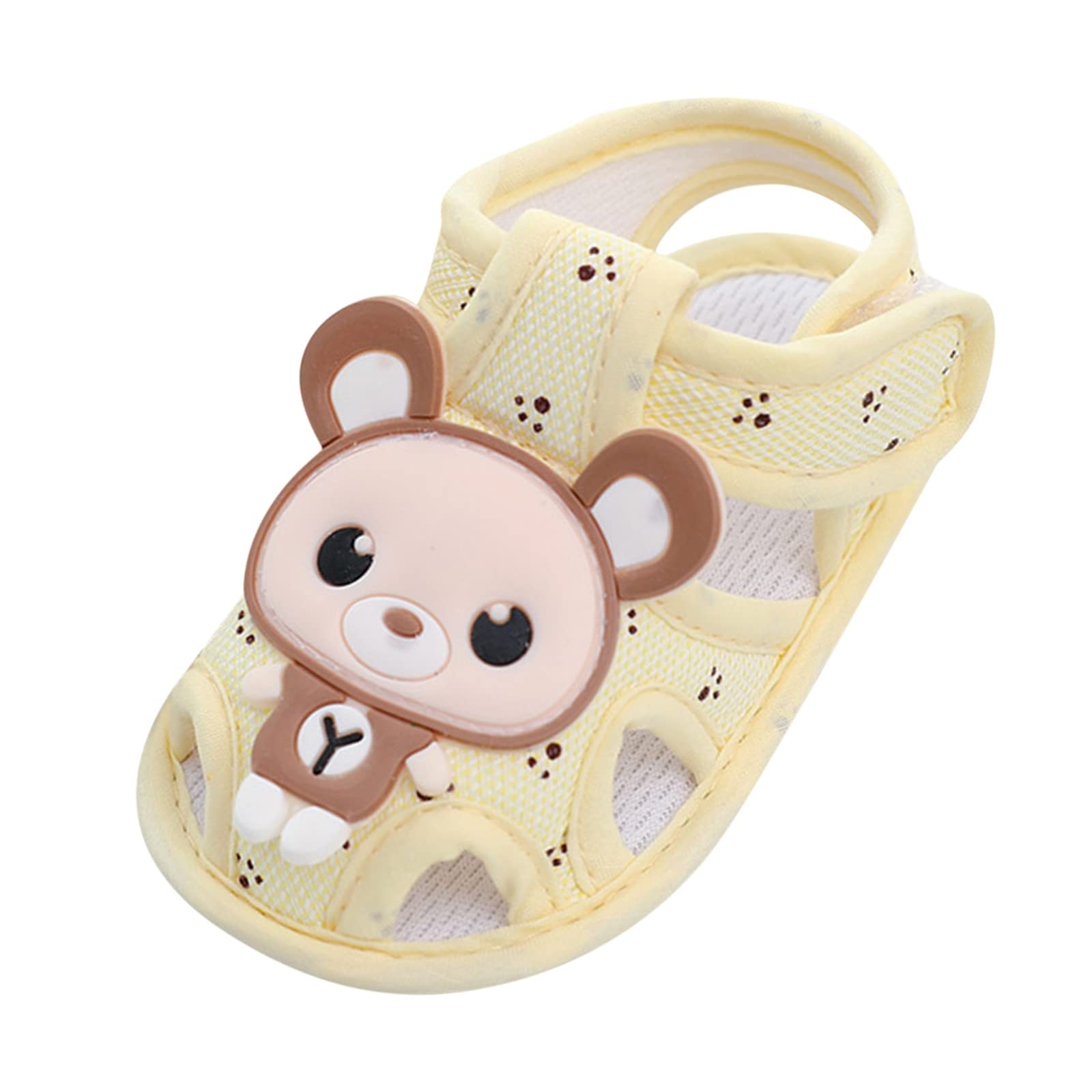 Lykmera Baby Walking Shoes for Boys & Girls - Comfortable, Fashionable Princess & Water Shoes (Yellow, Size 4 Infant) - Perfect for Outdoor Play, Beach & Daily Wear