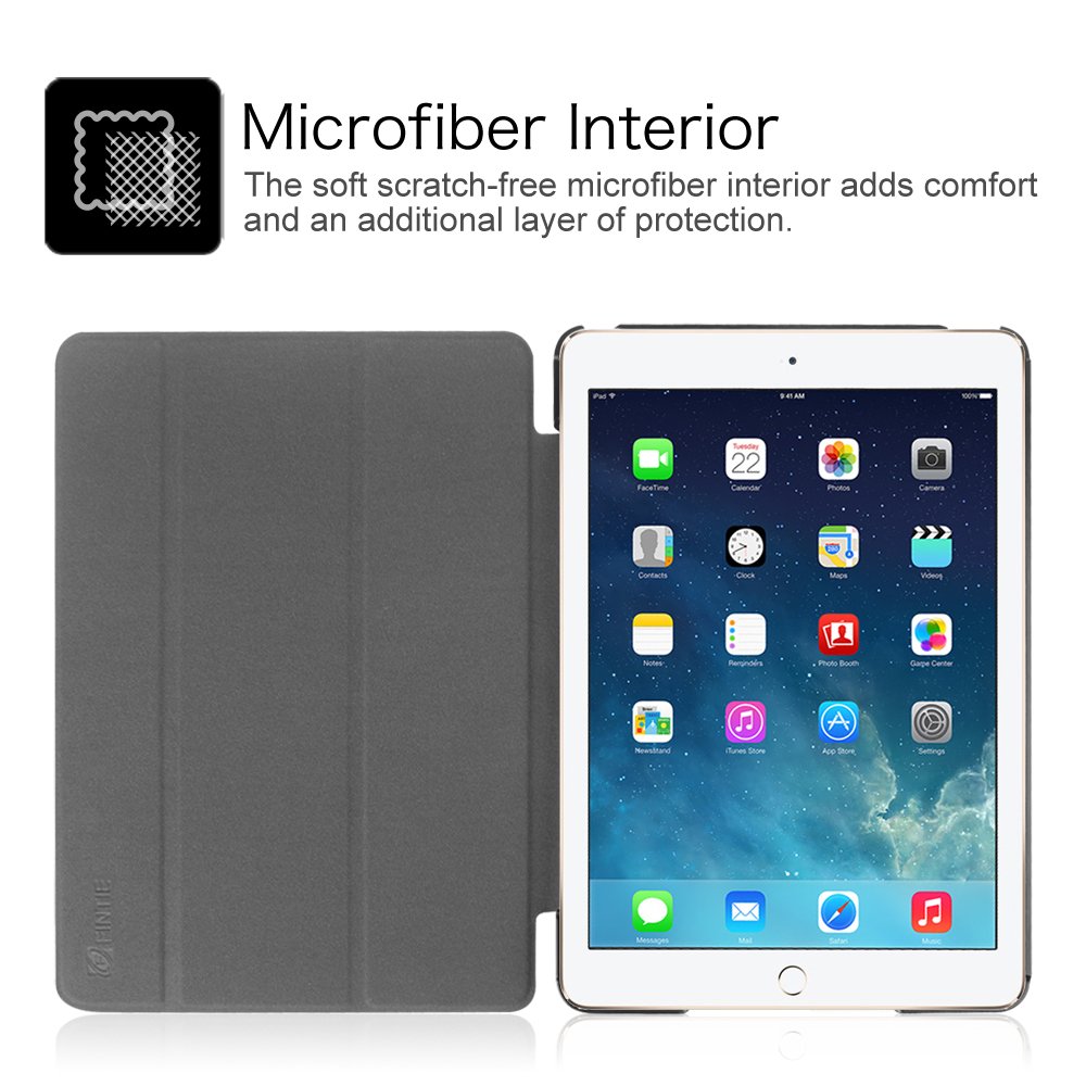 Fintie SlimShell Protective Case for iPad 6th/5th Gen (2018/2017 Model) & iPad Air 2/Air 1 - 9.7 Inch Lightweight Stand Cover with Auto Sleep/Wake - Perfect for Work, School & Travel