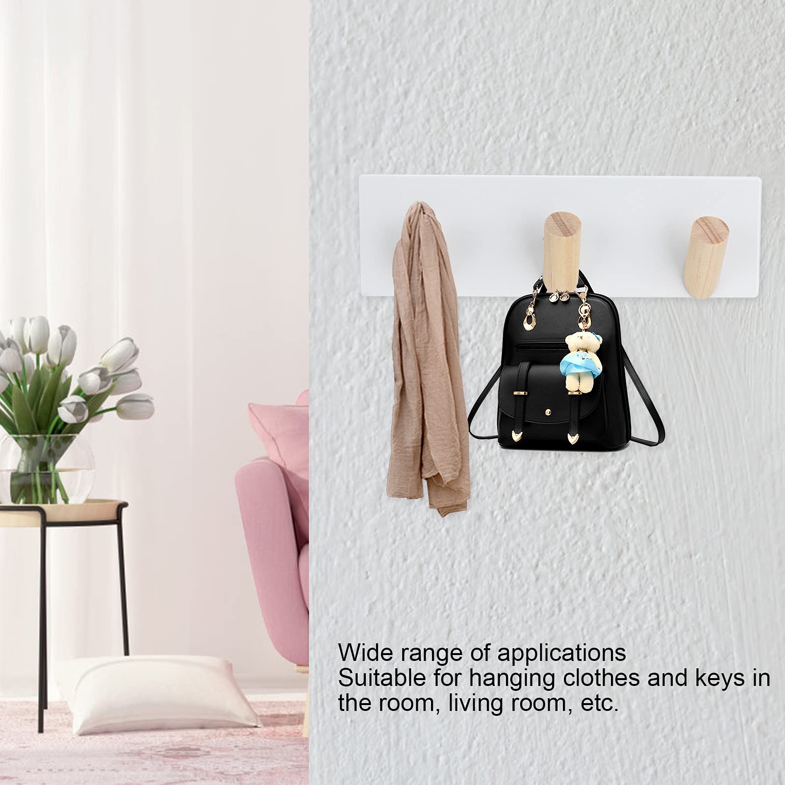 Wall Hooks - White Small T320 Polar Animal Wall Mounted Hat Hanger, Coat Rack for Bathroom, Kitchen, Bedroom & Entryway - Perfect for Organizing Hats, Coats & Accessories in Small Spaces