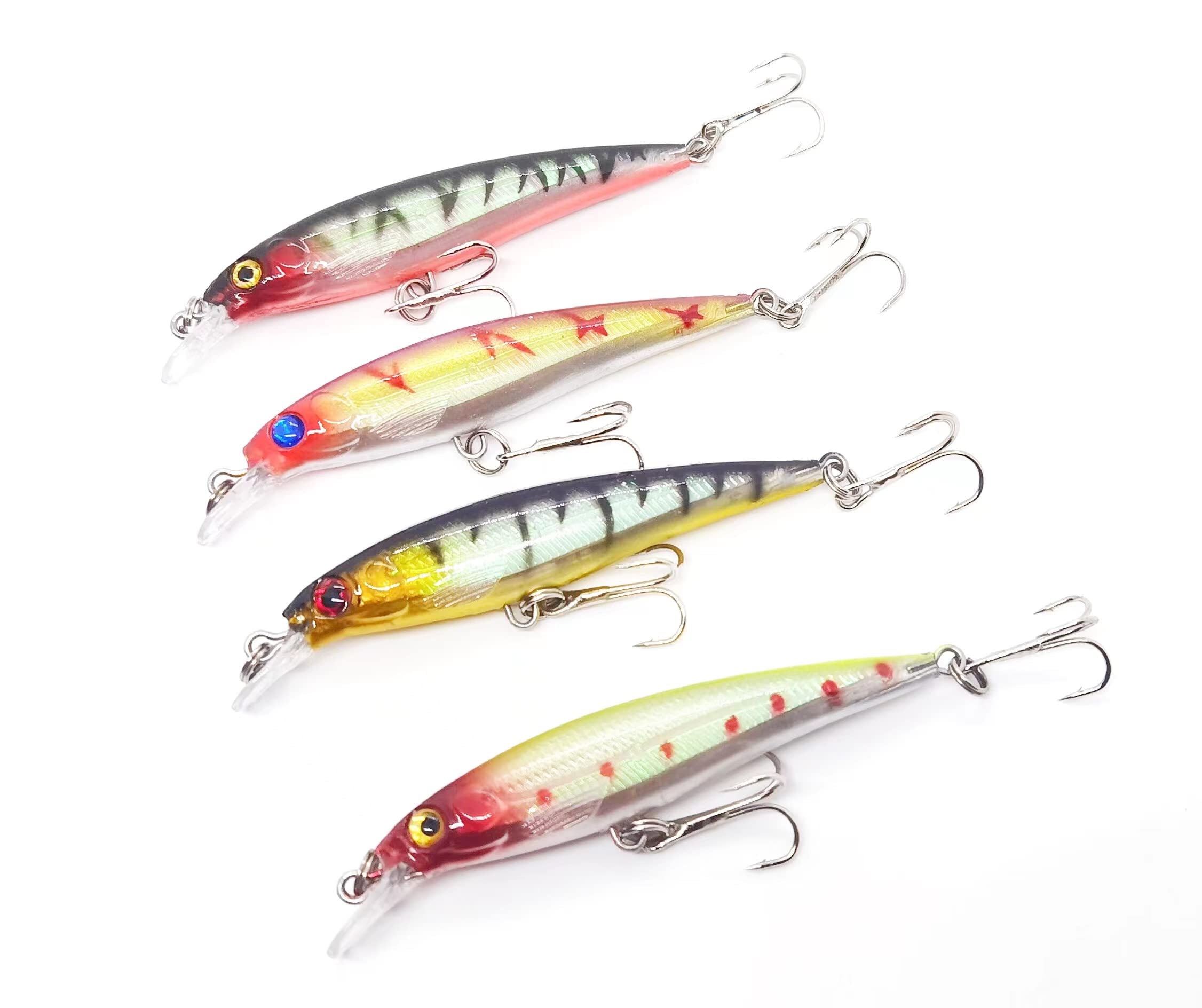 3.54 Inch Slow Sinking Minnow Hard Bait Swimbait - Realistic Fishing Lures for Bass, Trout, and Walleye - Perfect for Freshwater and Saltwater Fishing