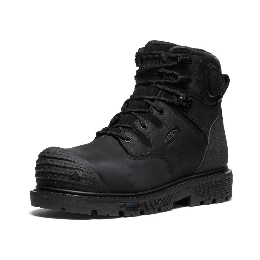 Men's Camden 6 Waterproof Work Boot with Carbon Toe - Black/Black | Durable Safety Footwear for Construction & Outdoor Work