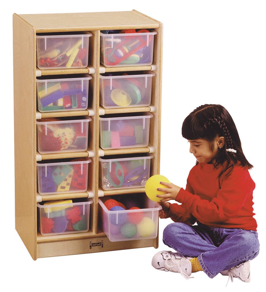 Jonti Craft® 10 Cubbie Tray Mobile Unit - Organizer for Classroom, Daycare & Home Storage - Perfect for Toys, Books & School Supplies