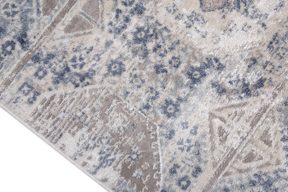 5x8 Area Rug Grey Blue - Soft Non-Slip Living Room Rug for Bedroom, Office & Home Decor