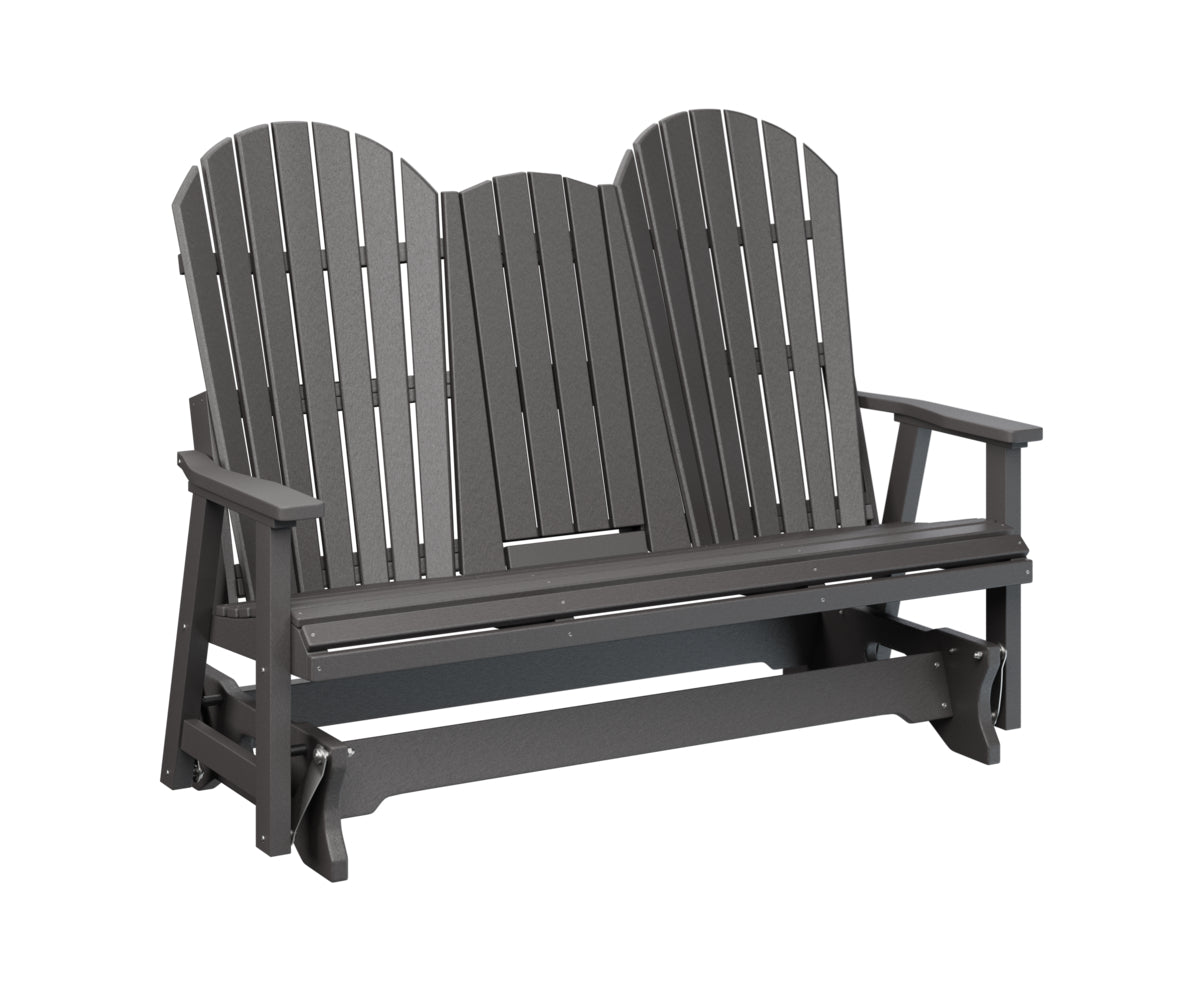 Berlin Gardens Comfo Back 3-Seat Glider Bench with Console - Outdoor Patio Furniture for Relaxing in Garden, Deck, or Backyard