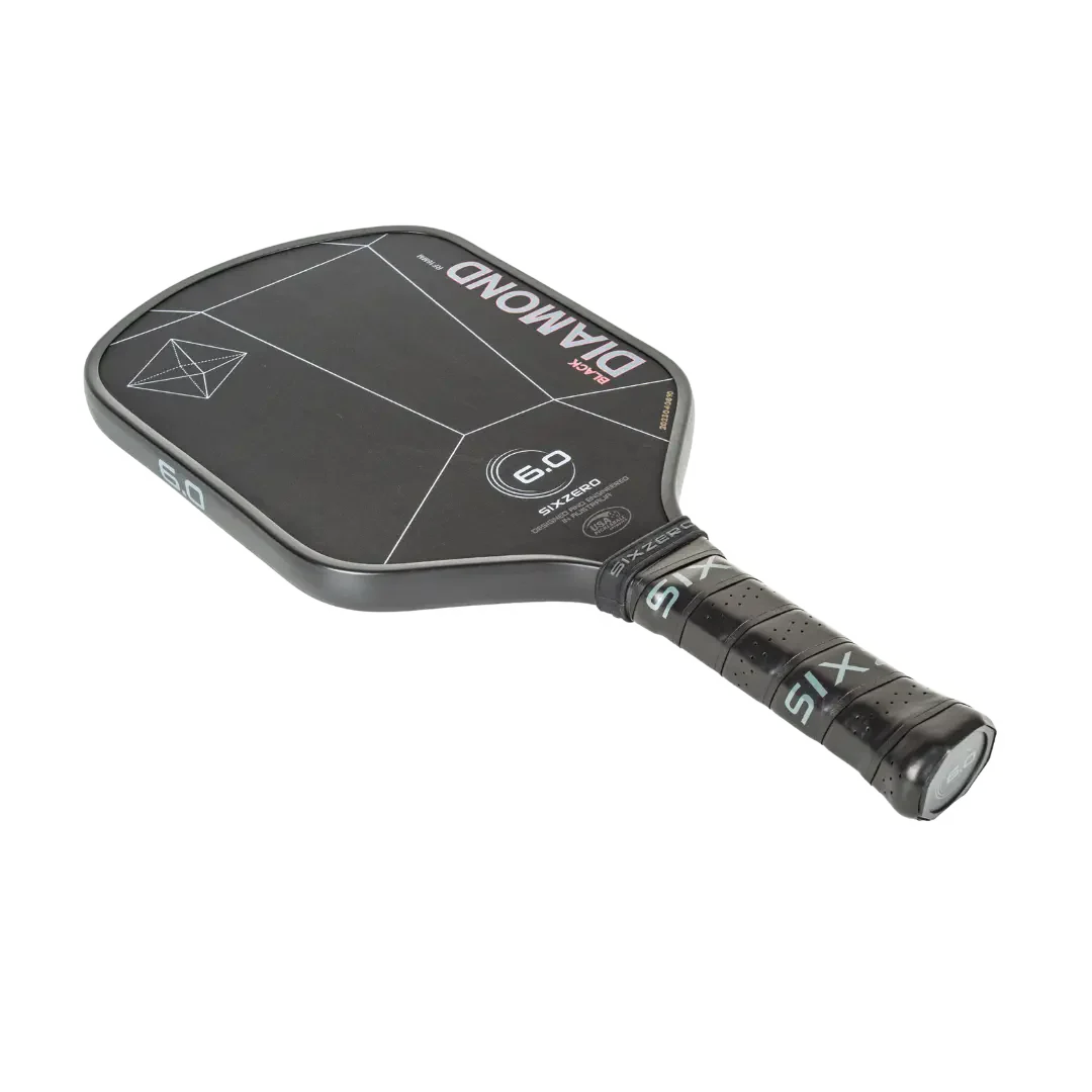 Six Zero Black Diamond Power Pickleball Paddle - Premium Carbon Fiber Paddle for Competitive Play | Perfect for Tournaments, Recreational Games & Outdoor Sports