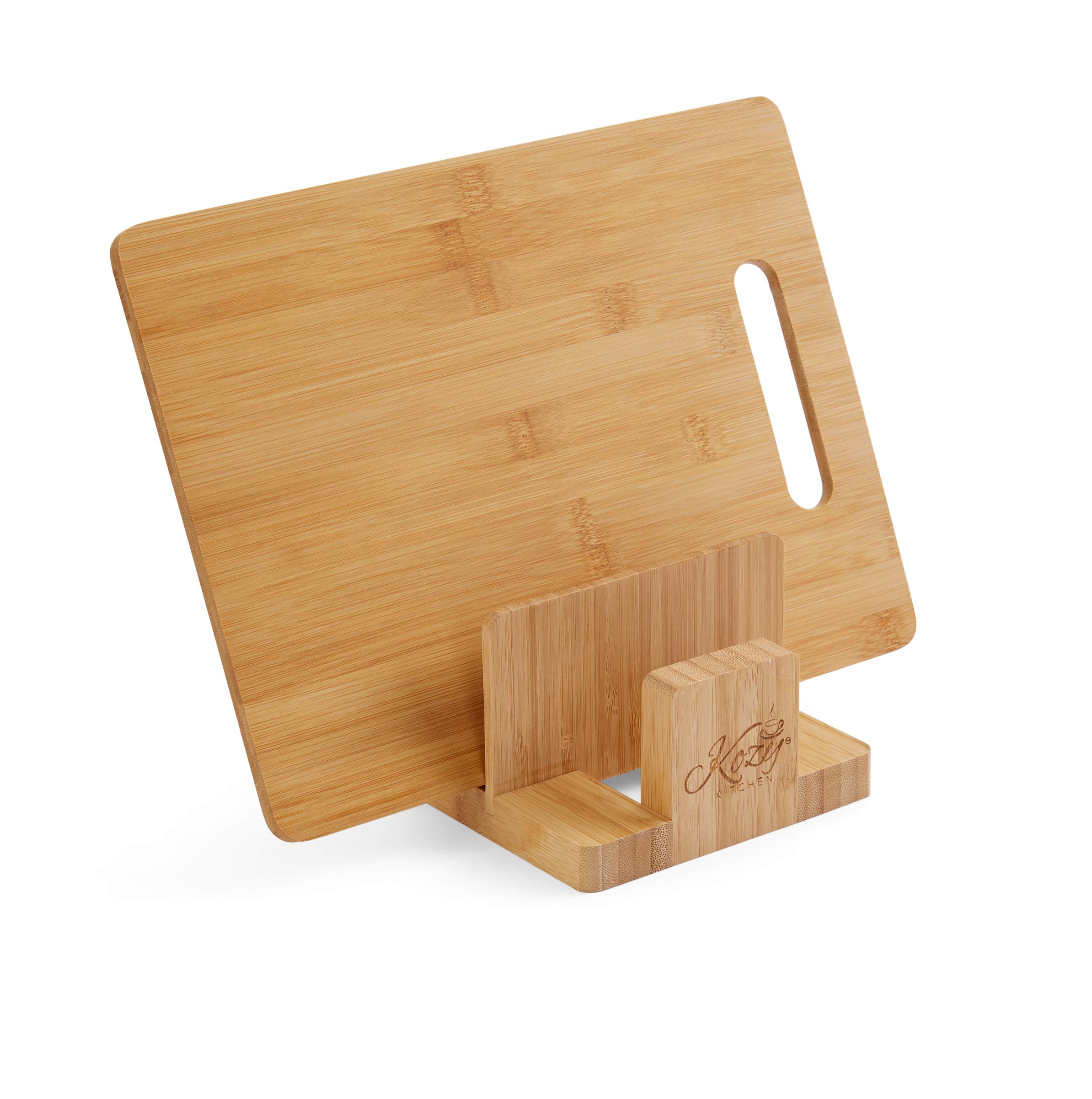 Premium Bamboo Cutting Board Organizer & Kitchen Cabinet Rack - Space-Saving Storage for Cutting Boards, Dishes, Bakeware, Plates, Pot Lids & Cookbooks - Perfect for Pantry, Countertop or Cabinet Organization