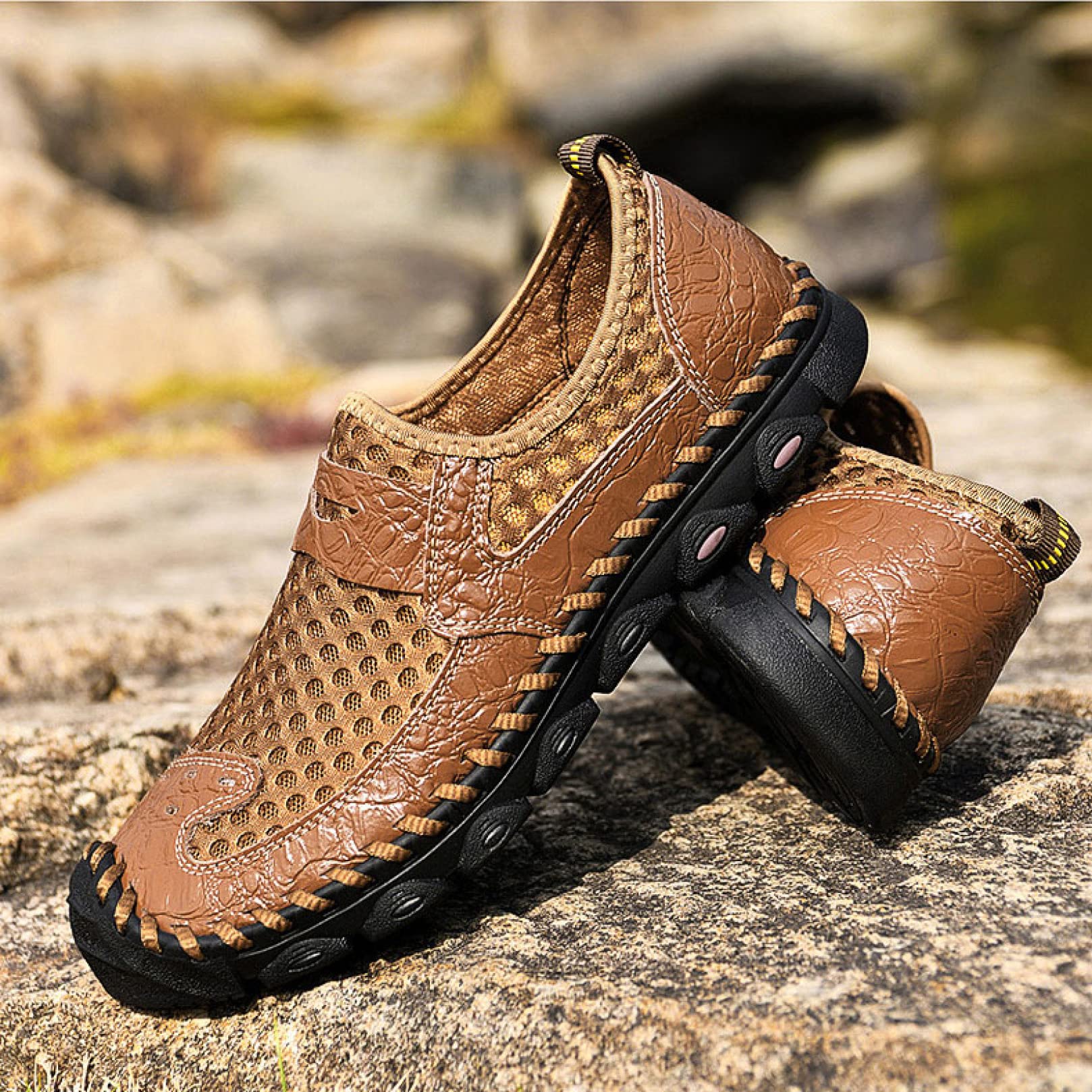 Breathable Men's Slip-On Loafers - Lightweight Mesh Casual Shoes for Summer, Outdoor & Driving | Perfect for Walking, Travel & Boat Activities