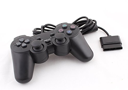 XGL Wired PS2 Controller - Black Gaming Joystick for PlayStation 2 Console | Compatible with All PS2 Games | Perfect for Retro Gaming, Fighting Games & Classic Game Nights