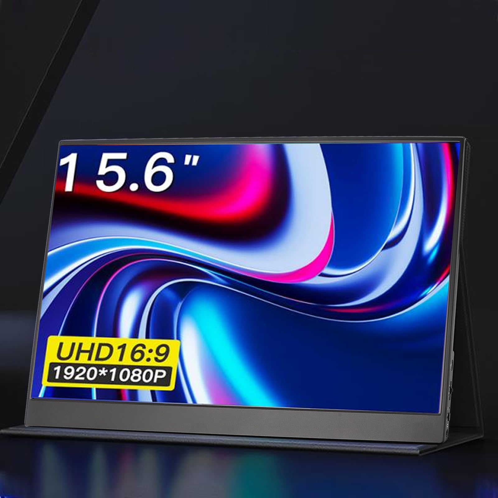 15.6 Inch Portable Monitor FHD 1080P Touchscreen Display with HDMI & USB-C - External Gaming Monitor for Laptop, PS3, Switch - Perfect for Work, Travel & Mobile Gaming
