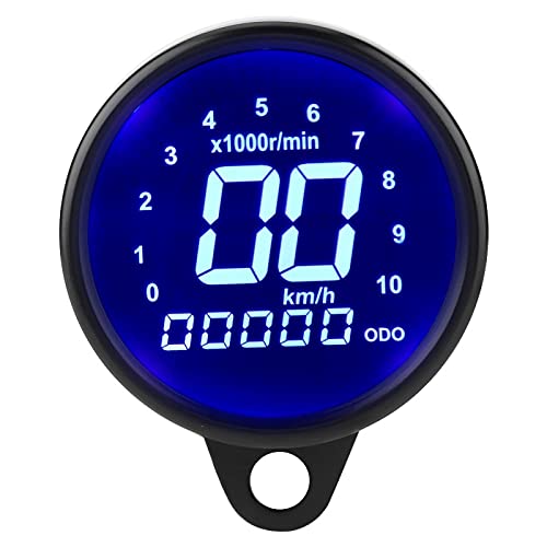 Universal Motorcycle LED Speedometer - 12V Digital Gauge for Oil & Voltage - Perfect for Cruisers & Sport Bikes