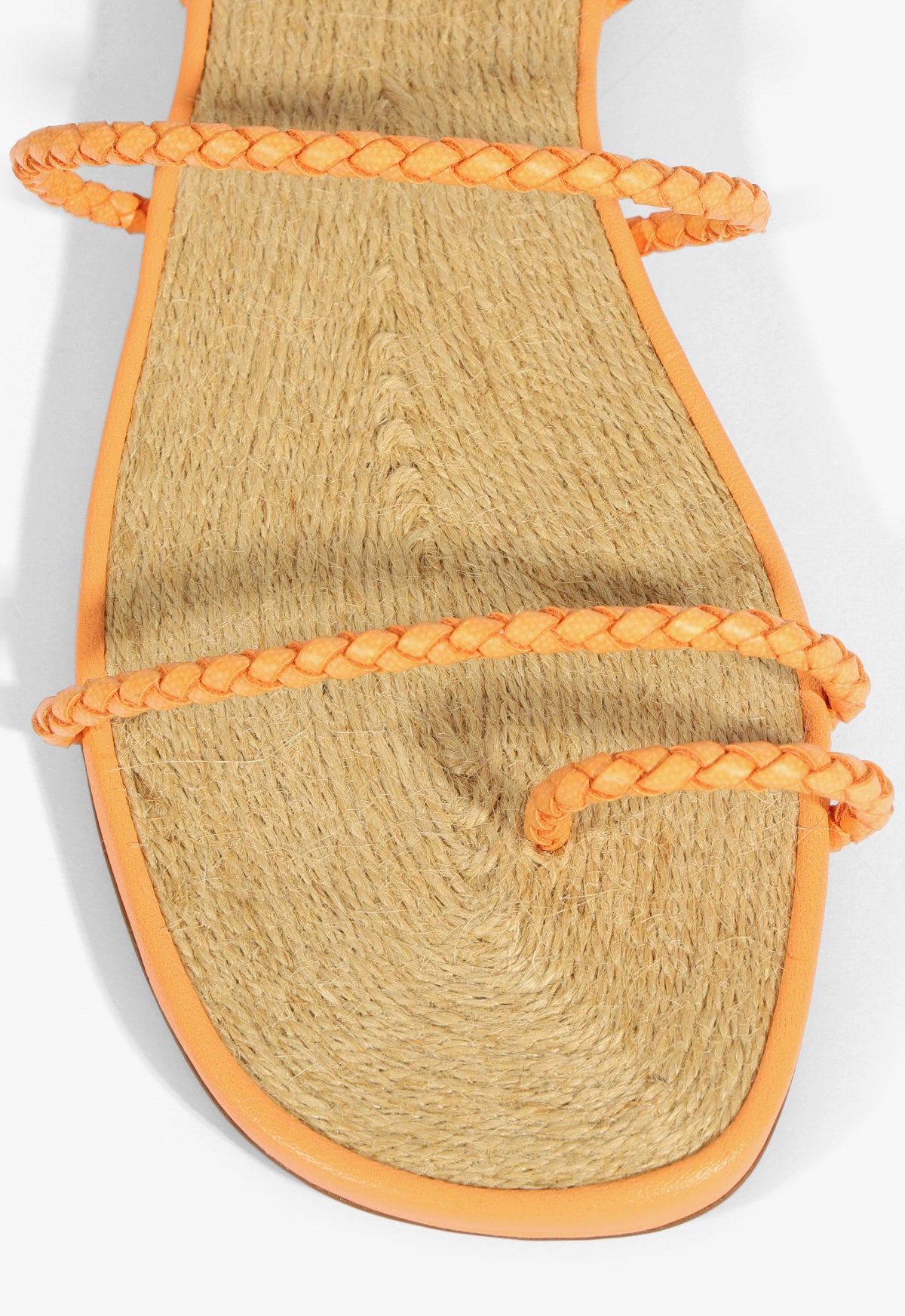 Kaya Orange Leather Flat Sandal - Women's Comfortable Summer Casual Shoes for Beach, Vacation & Everyday Wear