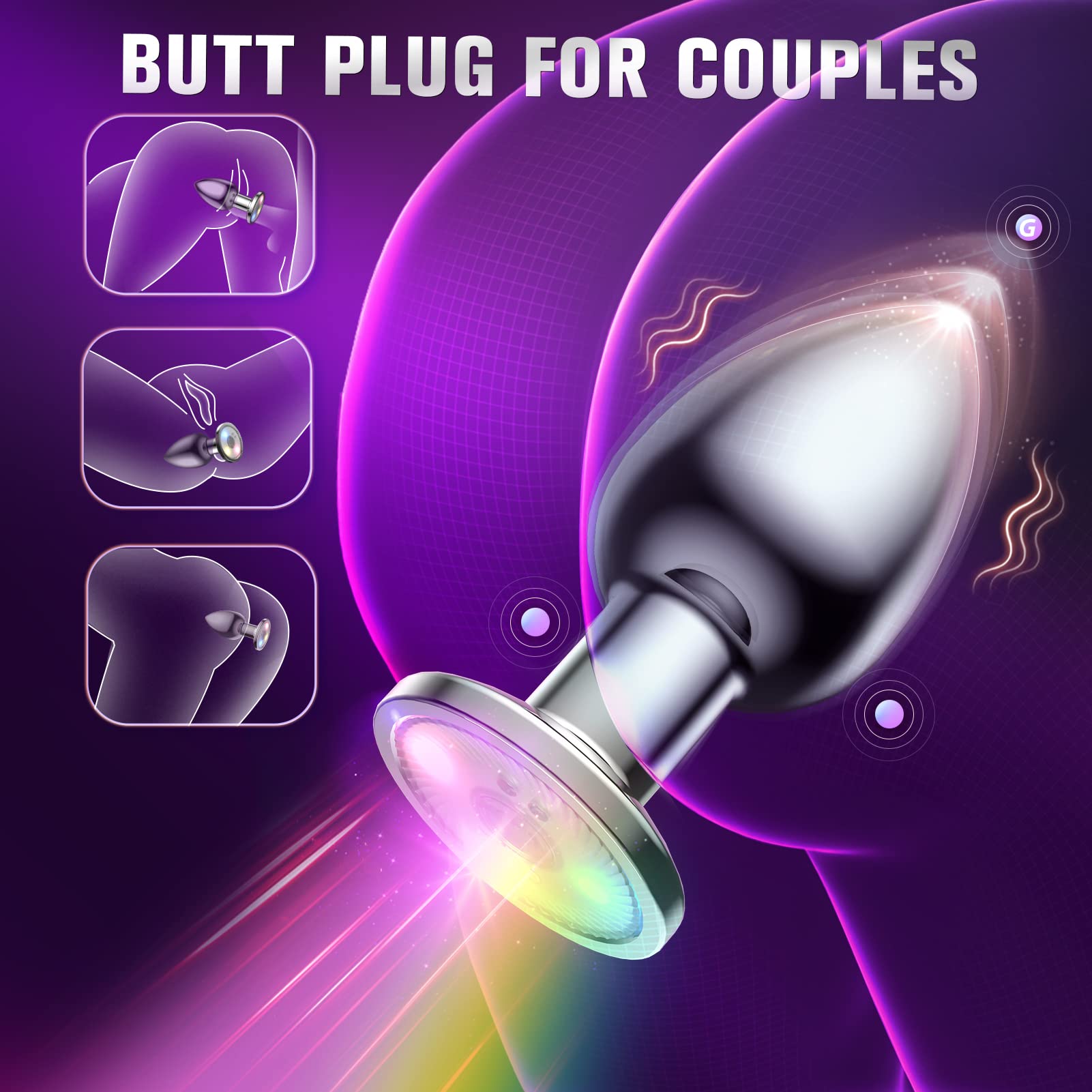 Vibrating Butt Plug with Remote - 10 Modes for Couples & Solo Play
