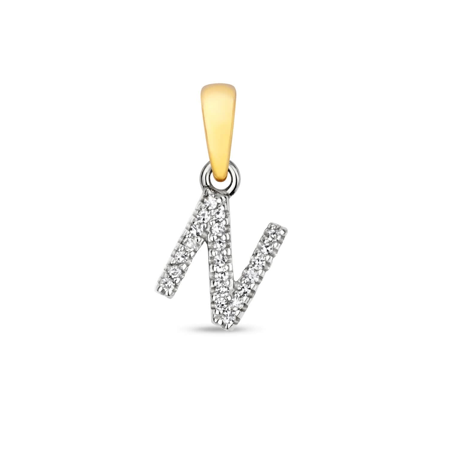 Personalized Diamond Initial Necklace - 9K Solid Gold Monogram Pendant (A-Z) | Elegant Gift for Women, Birthday, Anniversary & Everyday Wear