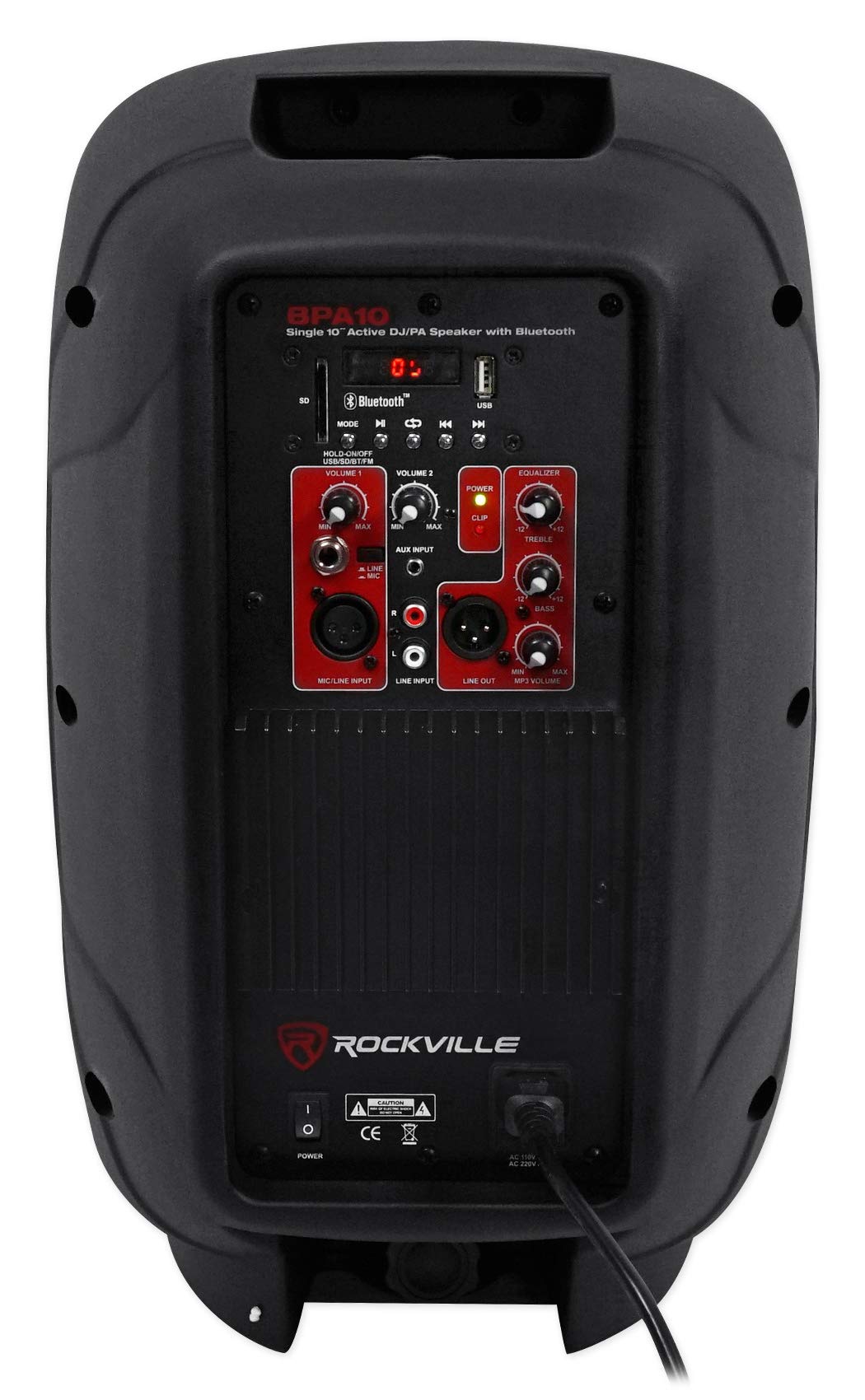 Rockville BPA10 10-Inch 400W Powered Active DJ Speakers with Bluetooth & Totem Stands - Perfect for DJ Gigs, Parties, and Live Events
