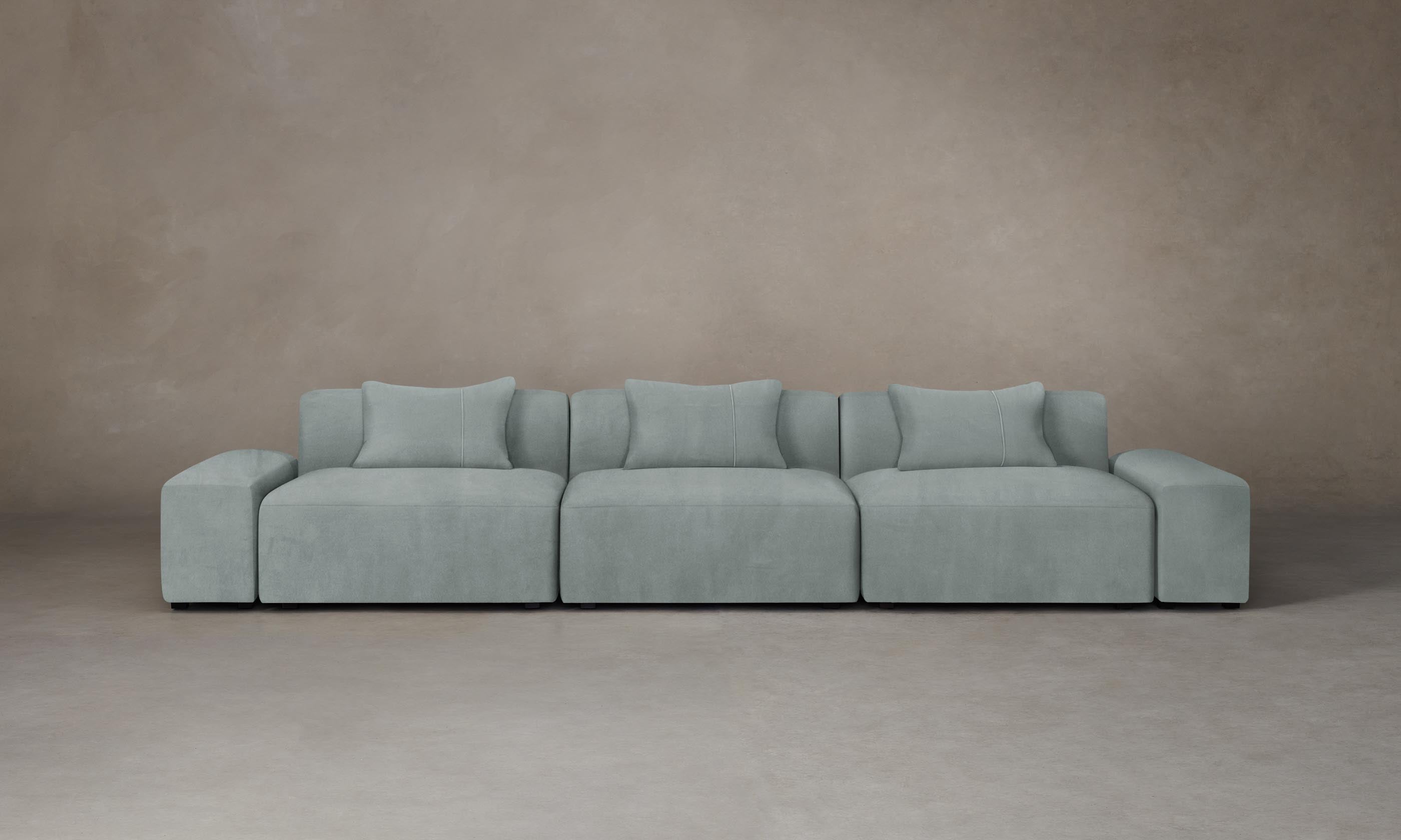 Breuer Modular Sofa - Premium Nubuck Leather Sectional Couch with Tide Design | Modern Living Room Furniture for Home & Office
