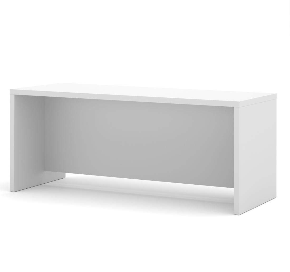 Bestar Pro-Linea 72-Inch White Computer Desk - Modern Office Desk with Durable Shell Design for Home Office, Gaming & Workspace Setup