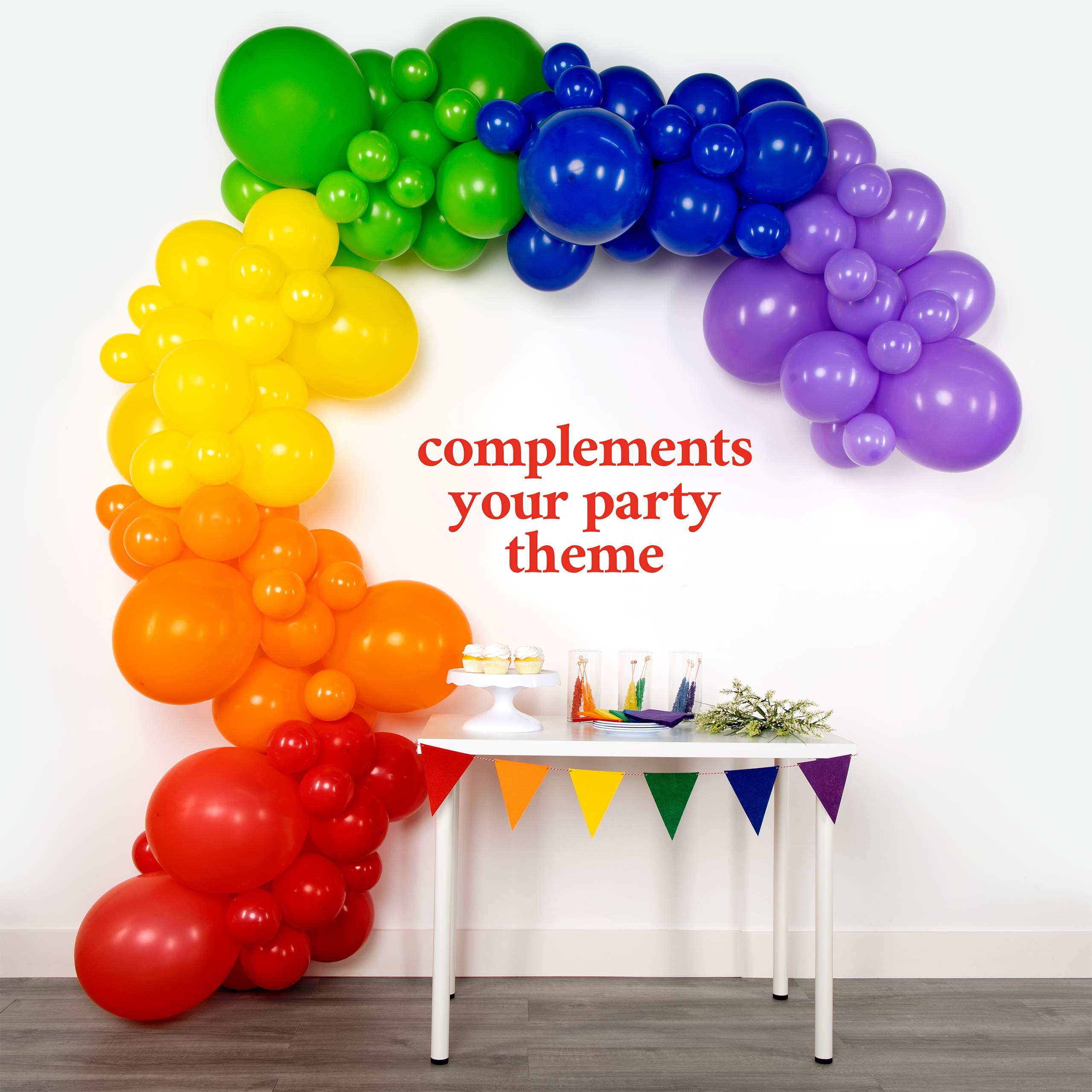 Lunar Bliss 16 ft Balloon Arch & Garland Kit - 102 Rainbow Balloons for Birthday Party Decorations, Baby Showers, Weddings & Special Events | Perfect for Indoor & Outdoor Celebrations