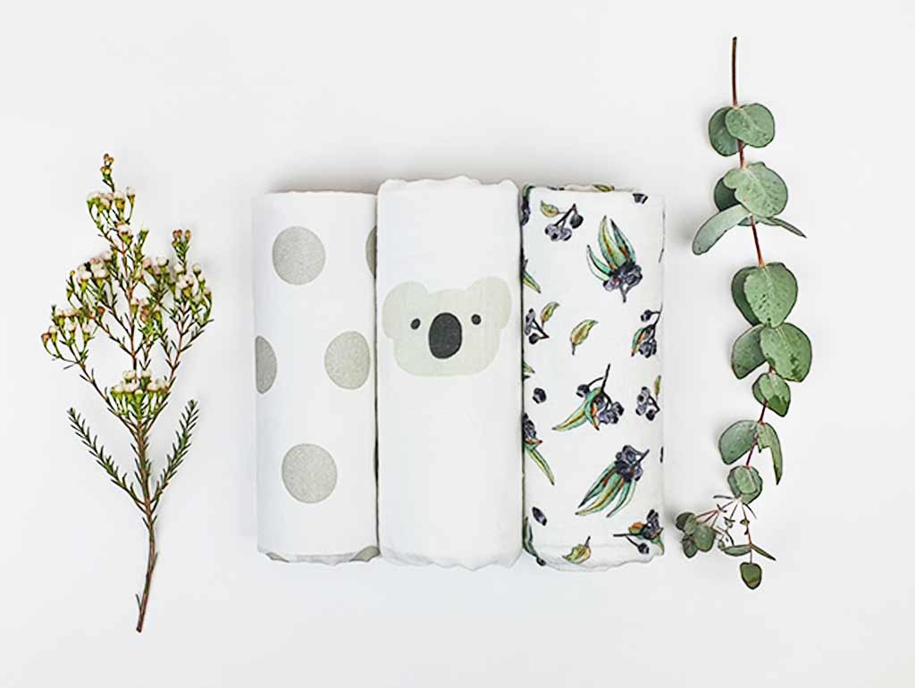 Premium Australiana Muslin Wrap Baby Gift Set - Soft & Breathable for Newborns - Perfect for Swaddling, Nursing, and Stroller Cover