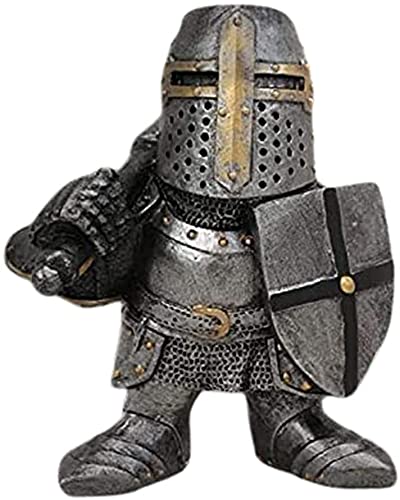Knight Gnome Garden Statues - Outdoor Sculptures for Yard Decor & Lawn Art | Perfect for Patio, Garden, and Landscape Decoration