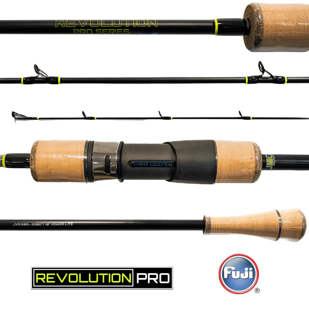 JYG Pro Revolution Long Fall Jigging Fishing Rods - Premium Saltwater & Freshwater Fishing Gear for Deep Sea, Ice Fishing and Bass Angling