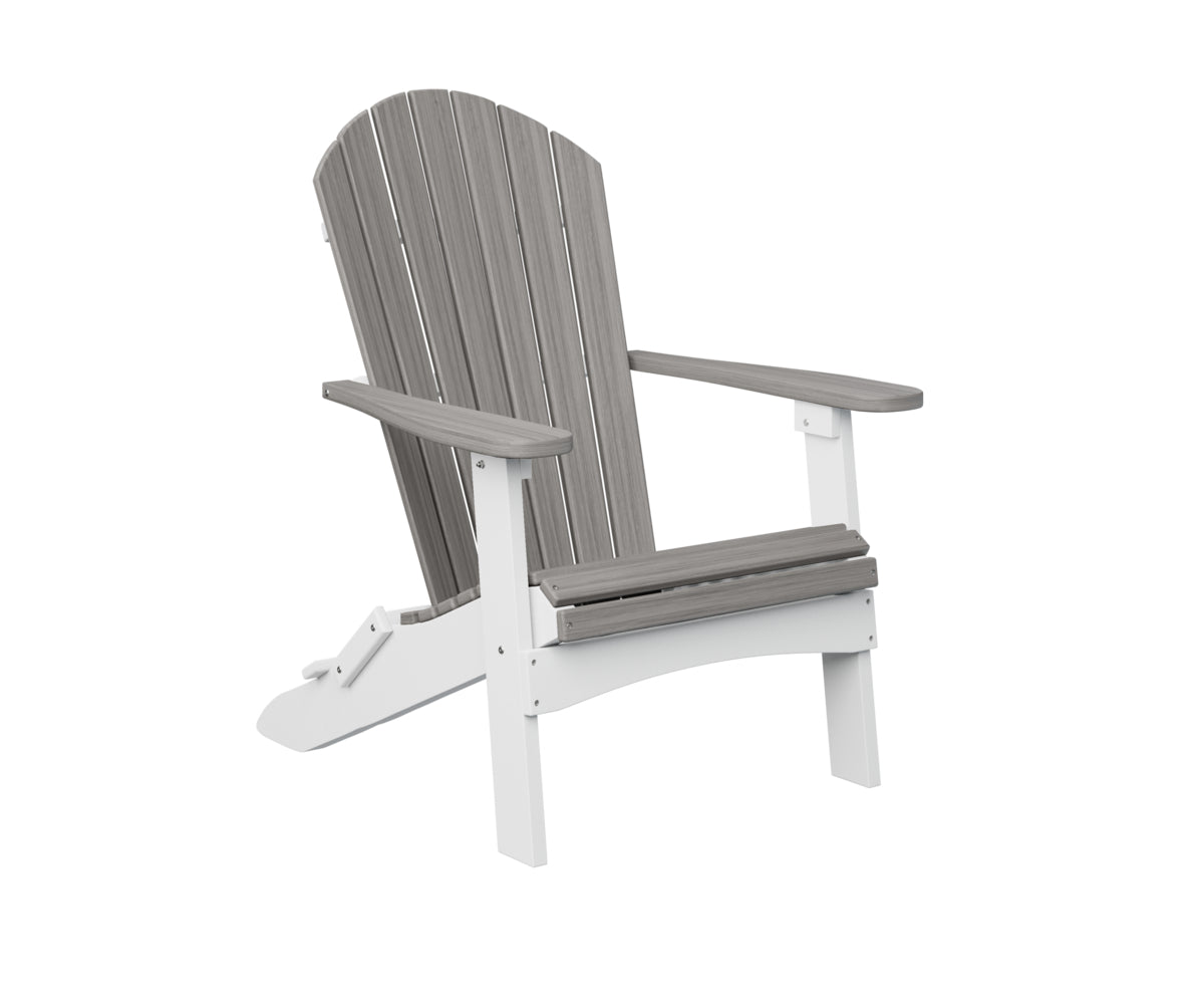Berlin Gardens ComfoBack Folding Adirondack Chair - Outdoor Patio Furniture for Deck, Poolside & Garden Relaxation