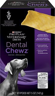 Purina Veterinary Diets Dental Chews for Dogs - Case of 6 (5oz Boxes) - Healthy Teeth Cleaning Treats for Small & Large Breeds - Vet Recommended Dental Care Snacks for Fresh Breath & Tartar Control