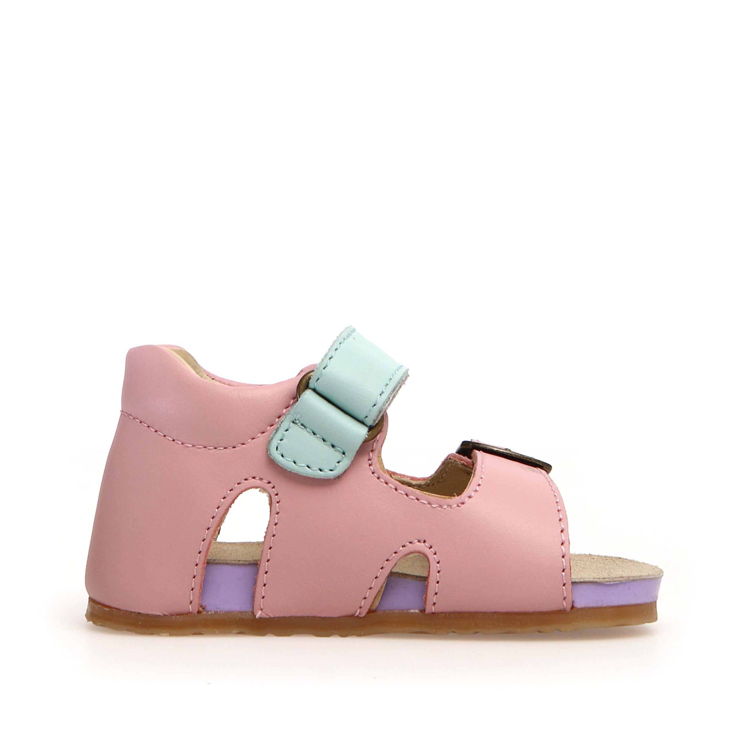Falcotto Girls' Bea Sandals - Pink & Lavender Comfortable Summer Sandals for Toddlers, Beach & Outdoor Play