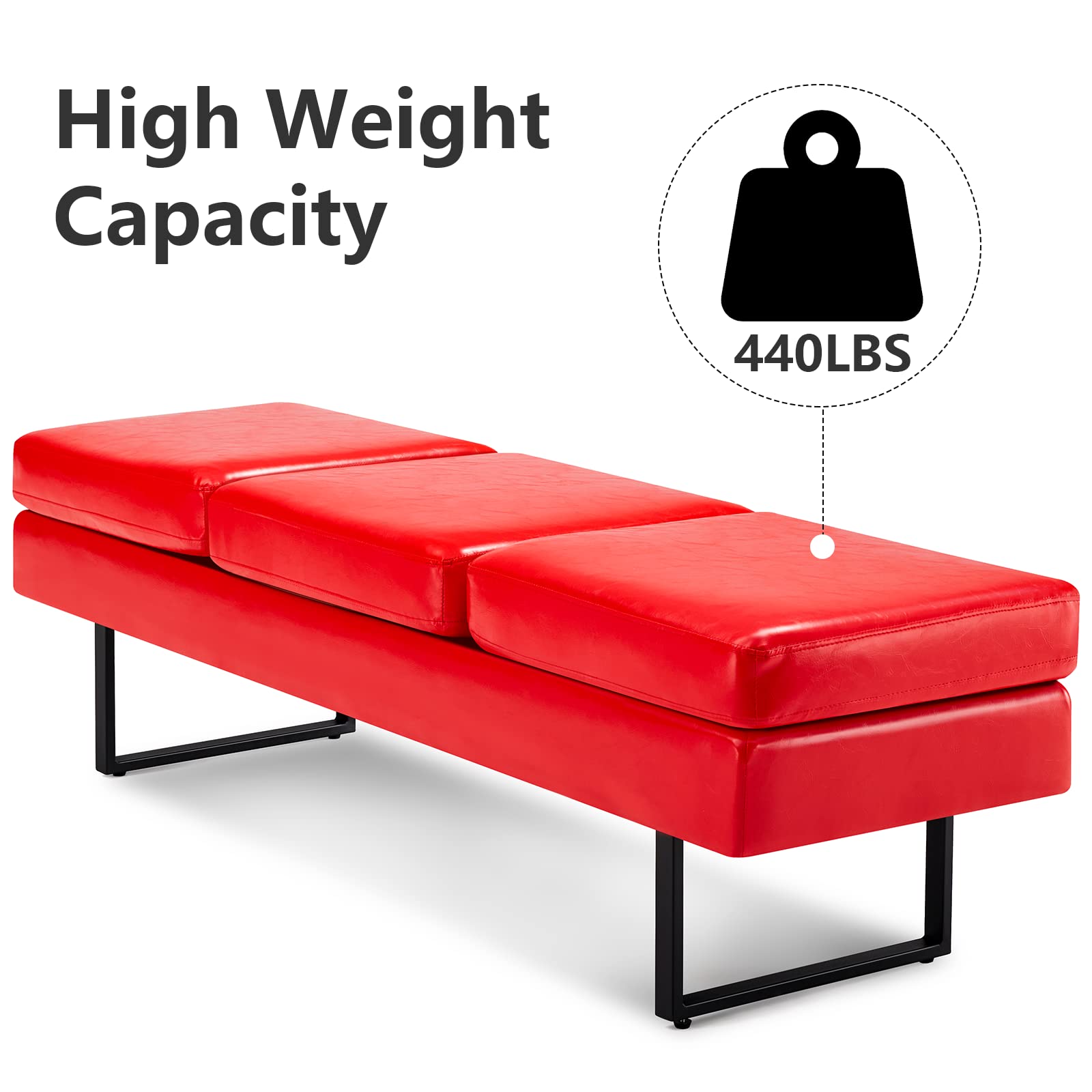 OmySalon Heavy Duty Waiting Room Bench - 59.5