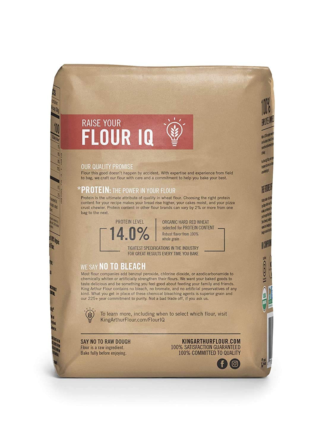 King Arthur Whole Wheat Flour - Organic, Non-GMO, 5 lb Bags (Case of 12) - Perfect for Baking Bread, Cookies & Healthy Recipes