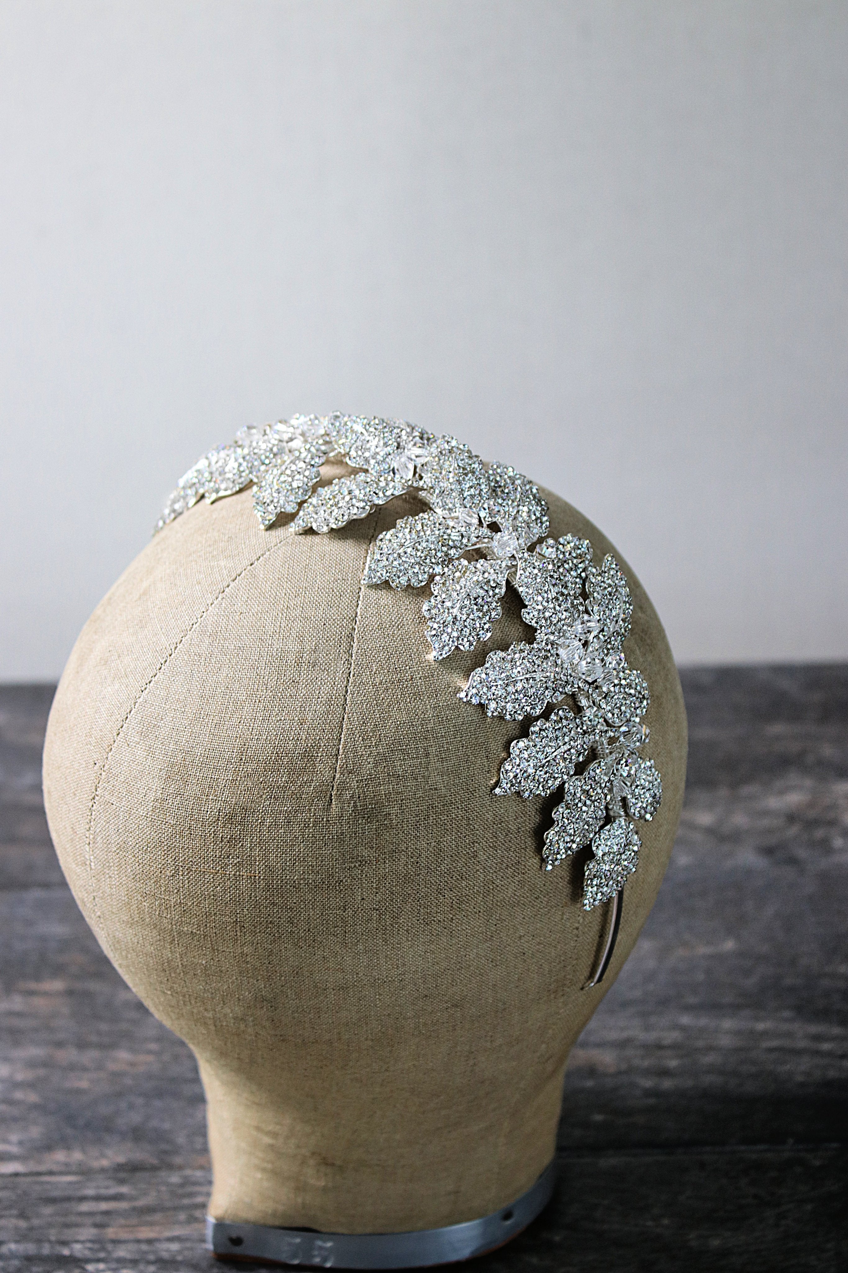 LAUREL Coronet Headpiece Tiara - Elegant Bridal Hair Accessory for Weddings, Prom & Special Events