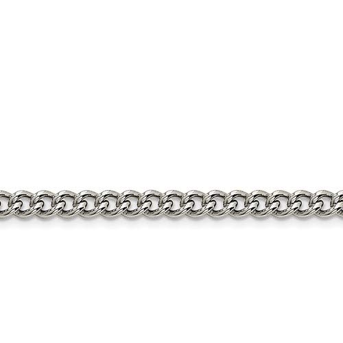 5.3mm Stainless Steel Round Curb Chain Necklace for Men & Women - 22