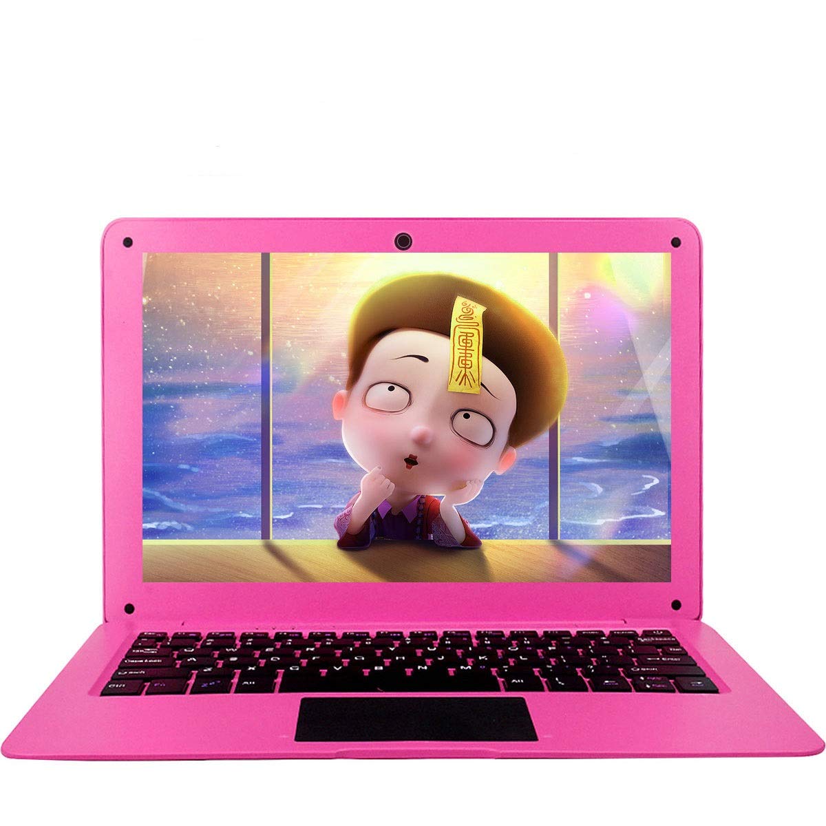 10.1 Inch Ultra Thin Laptop - Windows 10 Quad Core Notebook with HD IPS Display, 2GB RAM 32GB Storage, 1.92GHz Processor, WiFi Bluetooth HDMI - Portable Lightweight Computer for Students, Business & Travel (Pink)