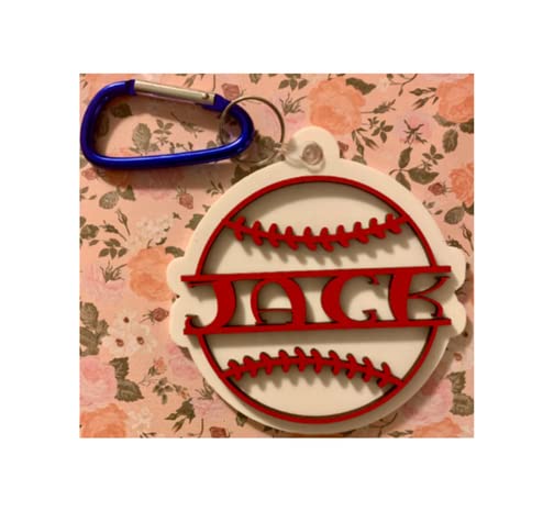 Personalized Baseball Bag Tag - Custom Name & Number Sports Bag Tag for Kids & Adults - Perfect for Baseball Backpacks, Gym Bags & Team Equipment (Great Baseball Gift Idea)
