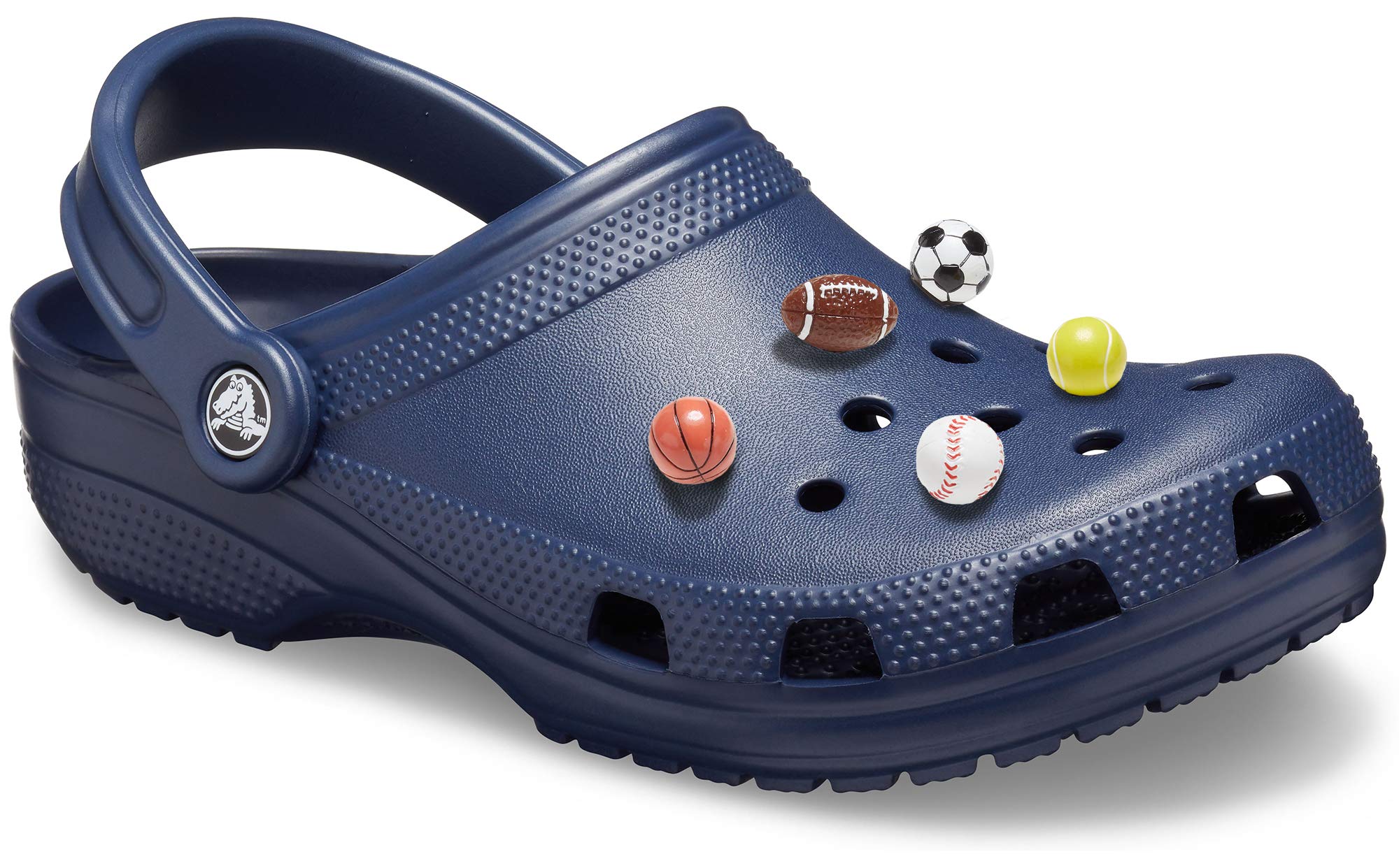 Crocs Classic Clog Shoes for Men & Women with 5-Pack Jibbitz Charms - Comfortable Slip-On Water Shoes for Beach, Pool, Garden & Casual Wear