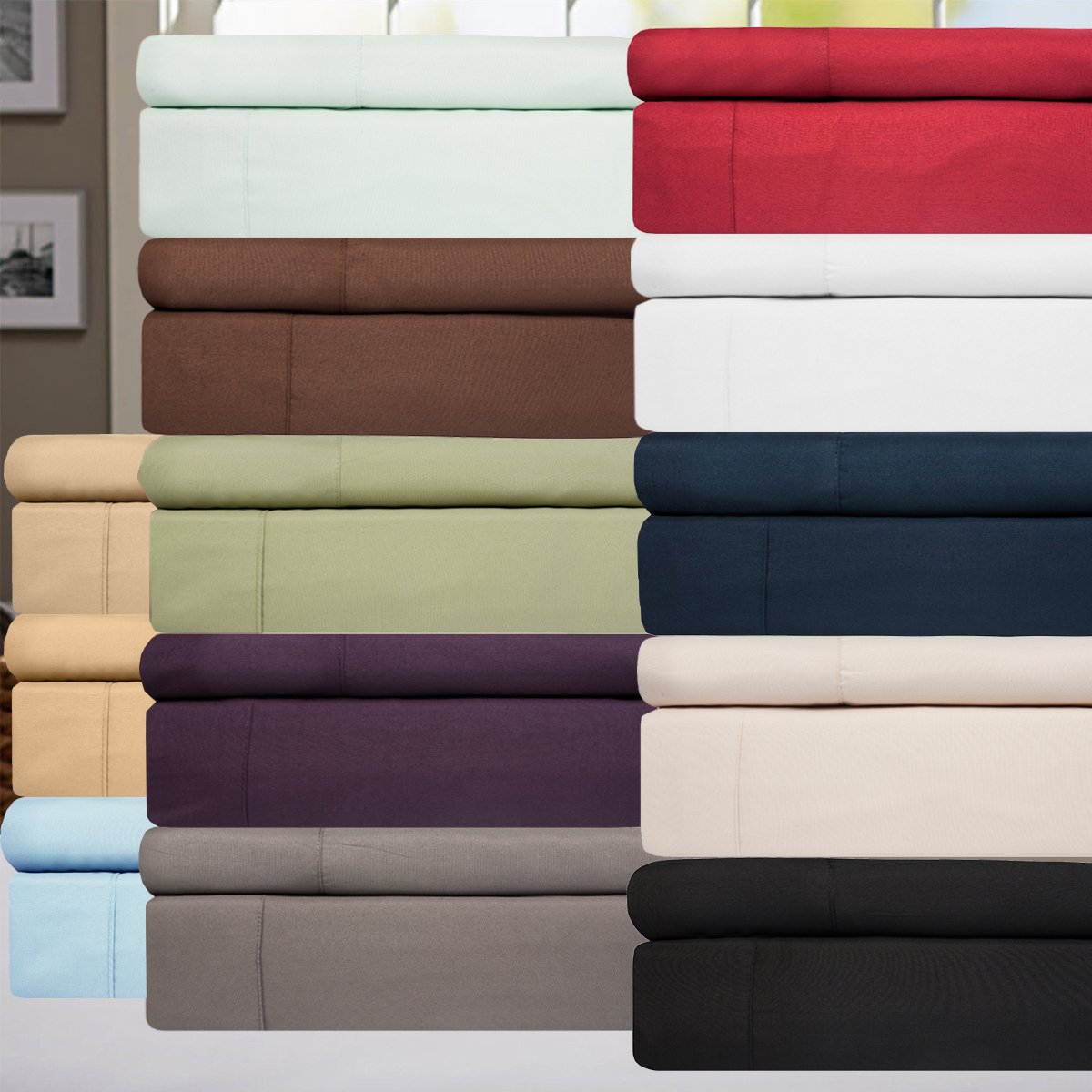 Premium 800 Thread Count 100% Cotton Queen Sheet Set - 4 Piece Soft & Silky Sateen Weave Bedding with 15