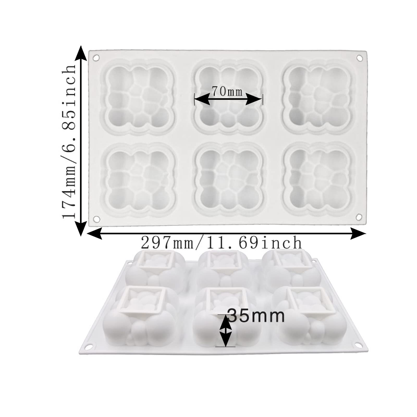 CTForest Silicone Cloud Mold - Perfect for Mousse Cake, Bubble Cloud Cake, and Dessert Making - Ideal for Home Baking, Party Treats, and DIY Dessert Decorations
