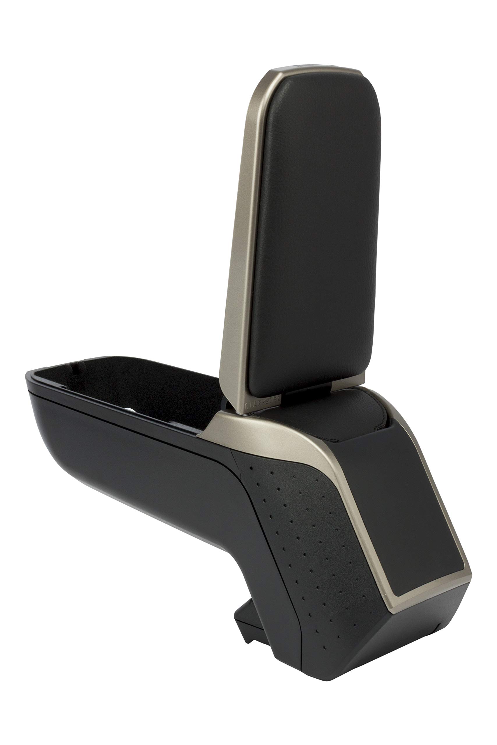 Armster 2 Black/Grey Car Seat Armrest with Storage Compartment & Foldable Design - Perfect for SEAT Arona (2018-2023) Models | Ideal for Long Drives & Road Trips