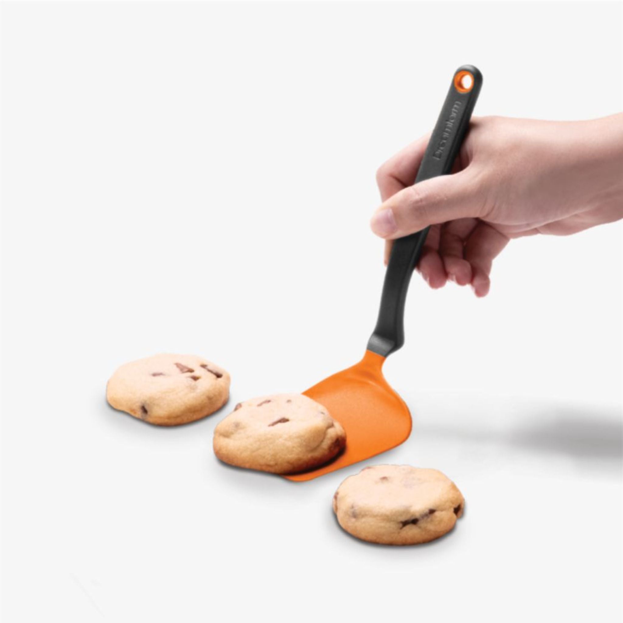 DreamFarm Nylon Turner Spatula - Mini Chopula for Non-Stick Cookware - Orange (SH DFCU3543 OR) - Perfect for Flipping Pancakes, Eggs & Delicate Foods