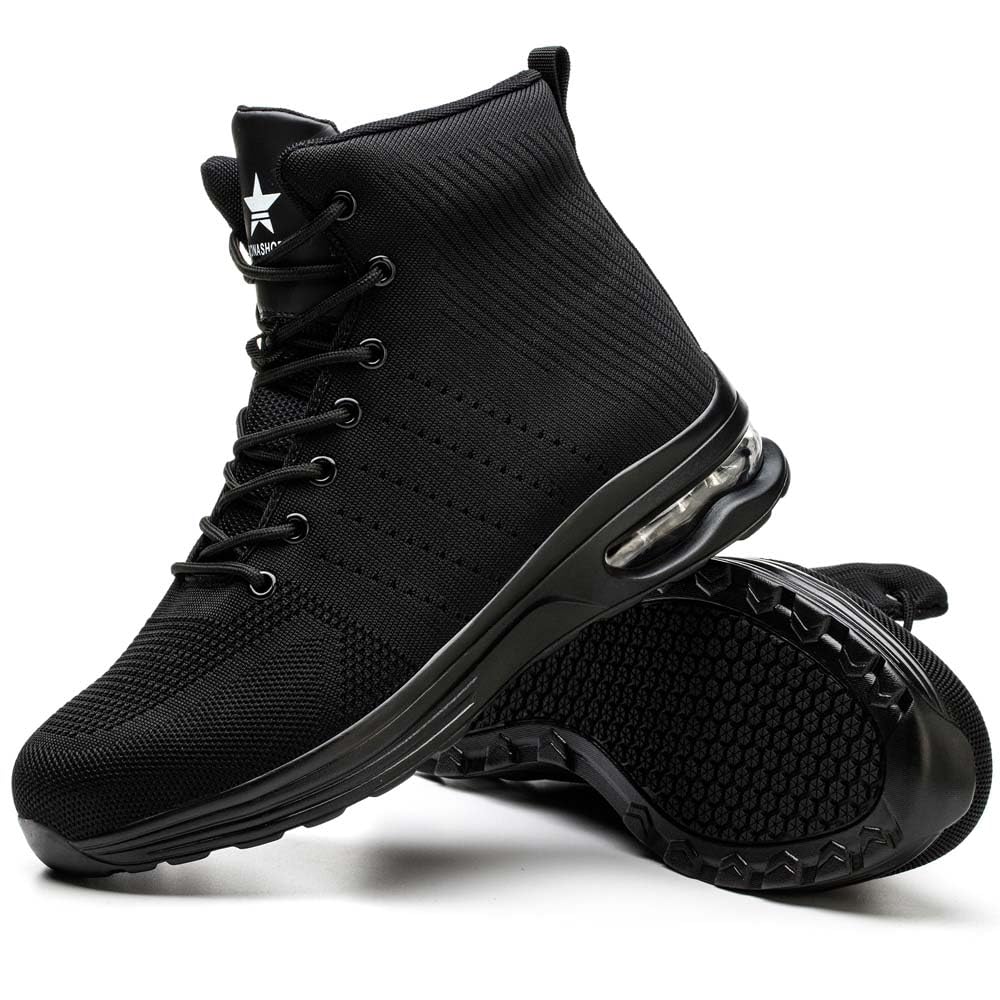 **Steel Toe Work Boots for Men & Women - Lightweight, Comfortable & Non-Slip Safety Shoes - OSHA Compliant for Construction, Warehouse & Outdoor Work**