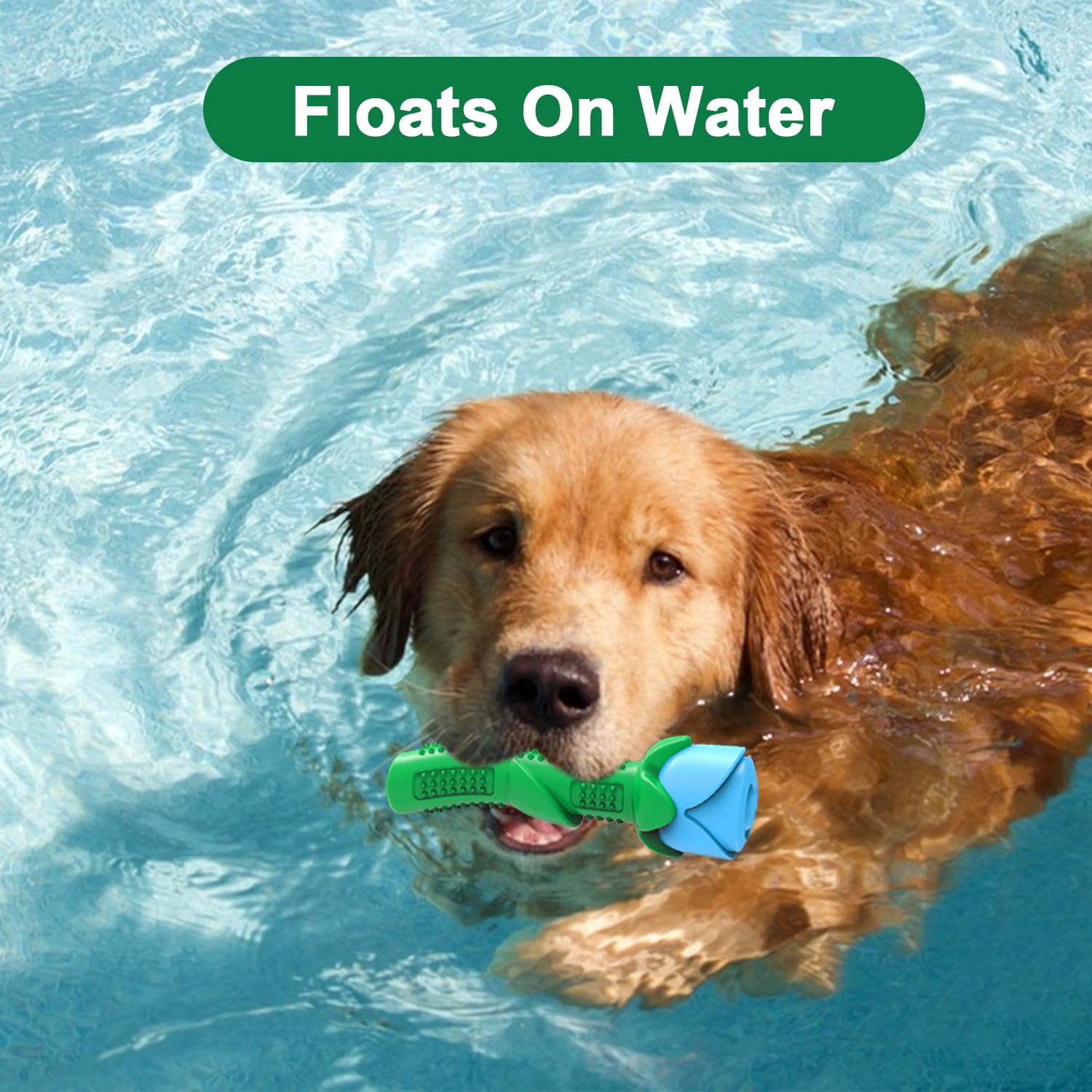 Ucho Rose Pet Fetching Dog Toys - Chew Proof, Floating Water Dog Pool Toys for Aggressive Chewers - Interactive Training & Teeth Cleaning Chew Toy for Dogs (Blue Rose) - Perfect for Backyard Play, Pool Fun & Dental Health