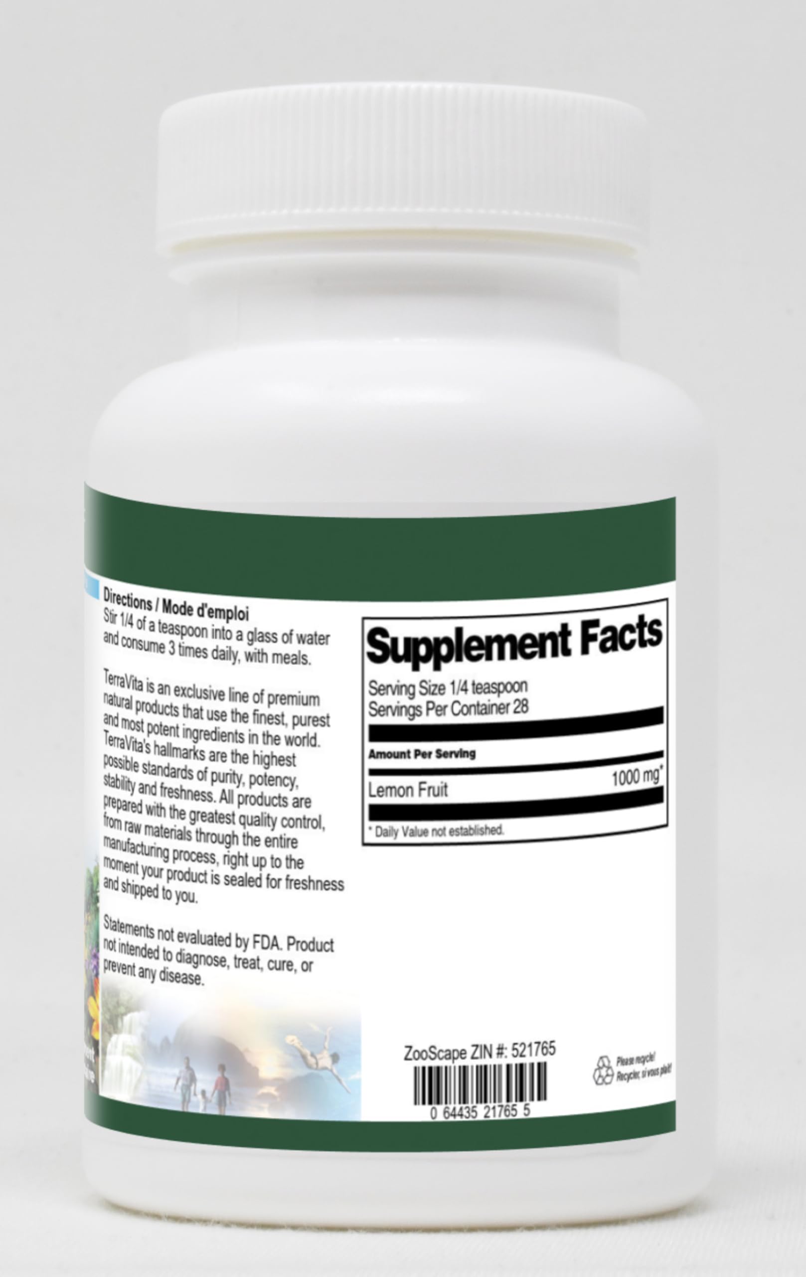 Organic Lemon Fruit Powder 1 oz (2 Pack) - 100% Natural, No Additives - Perfect for Smoothies, Baking & Detox Drinks