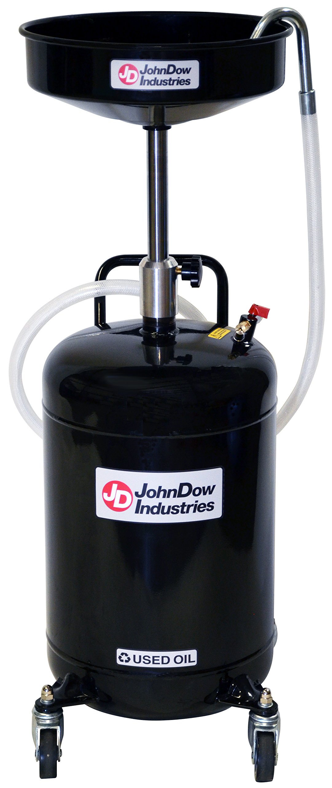 JohnDow Industries JDI-18DC 18 Gallon Portable Oil Drain with Self-Evacuating System - 16