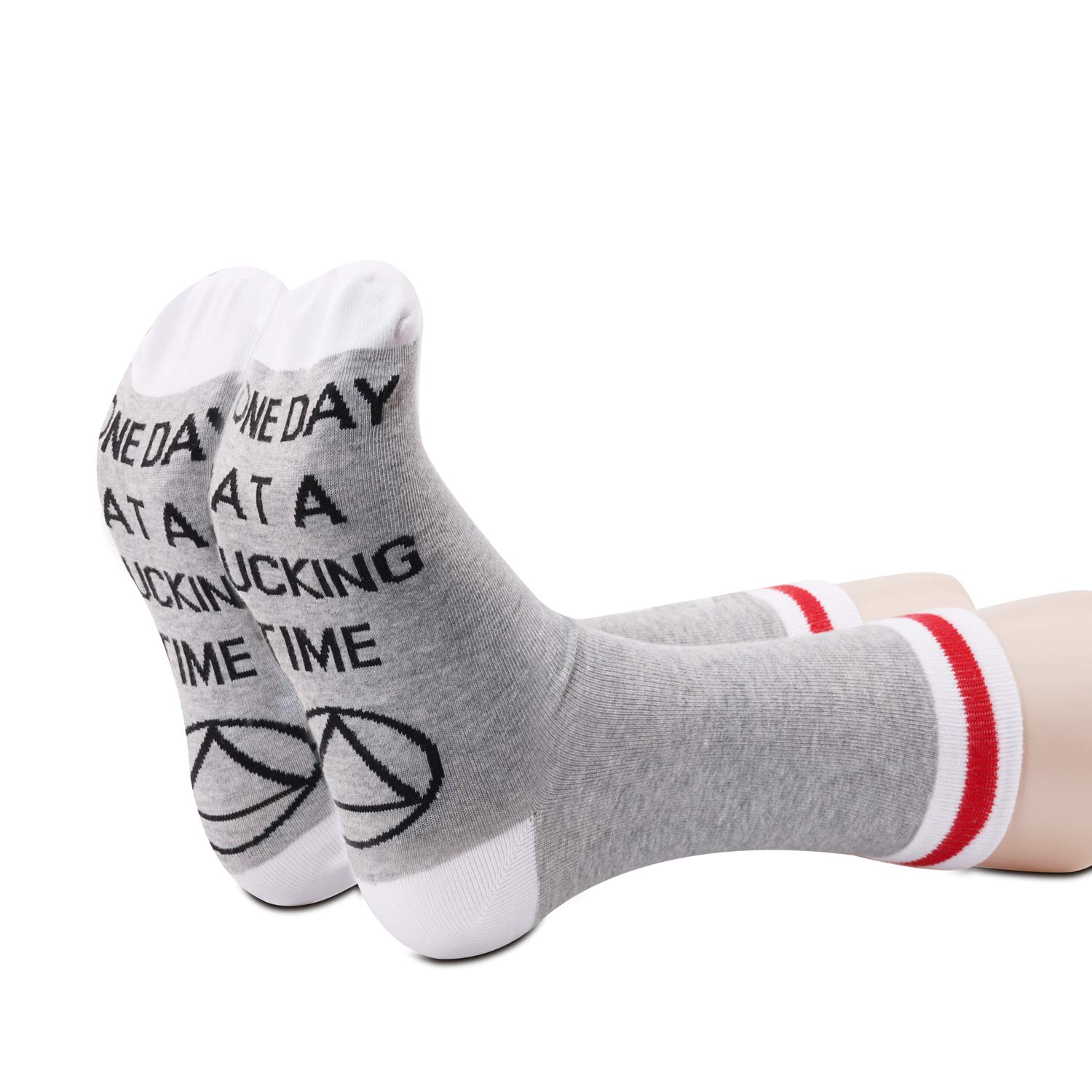 Addiction Recovery Gift Socks - Inspirational AA & NA Sobriety Present with 'One Day at a Time' Message - Perfect for 12-Step Meetings, Sober Anniversaries & Encouragement Gifts