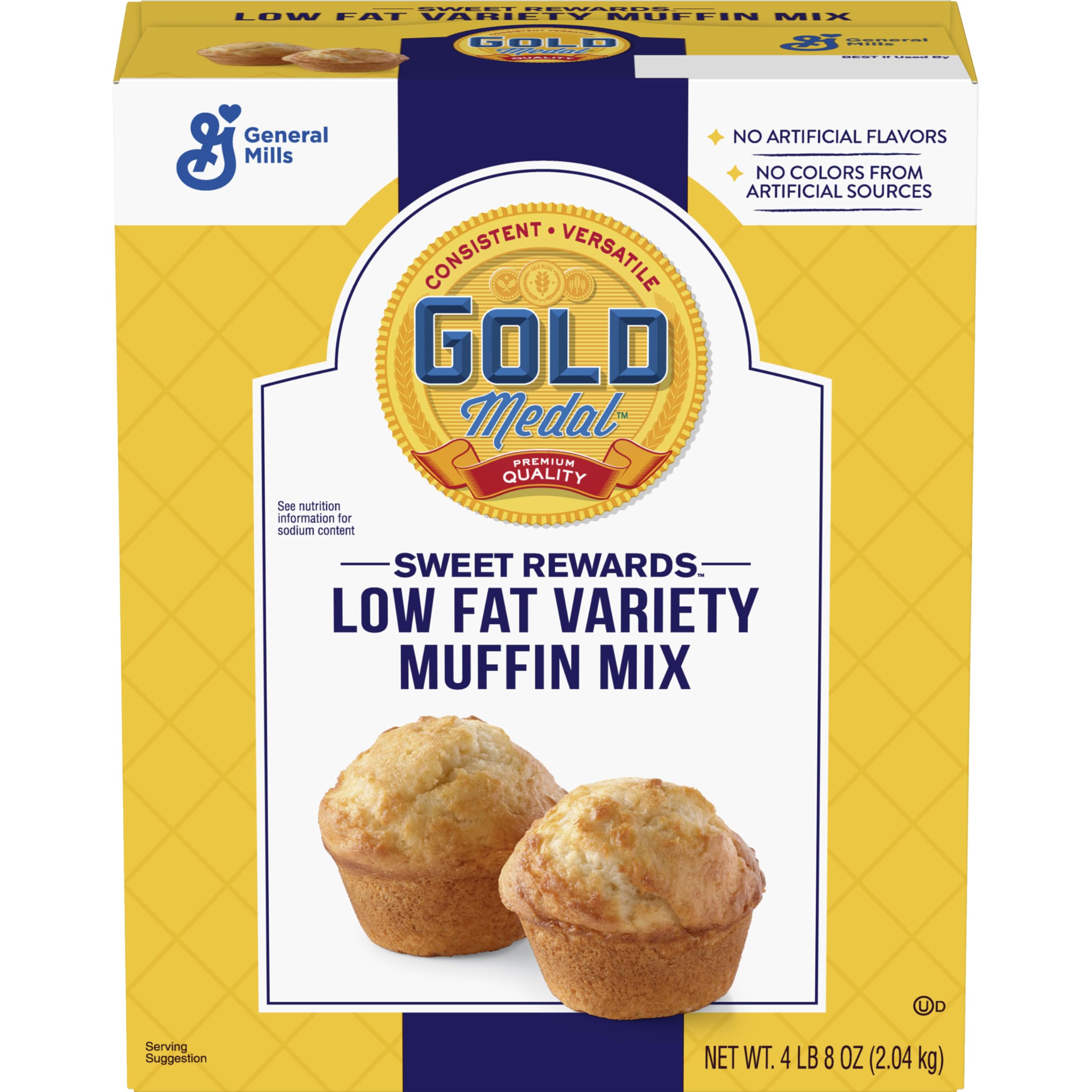 Gold Medal Sweet Rewards Low Fat Variety Muffin Mix - 4.5 Lb Bulk Pack (6 Boxes) | Healthy Breakfast & Snack Solution for Home Baking, Parties & Office Treats