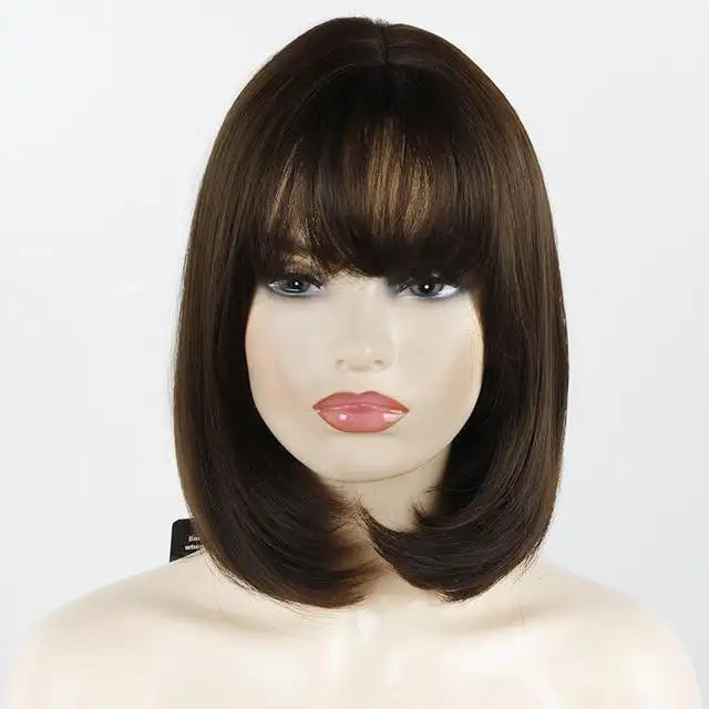 Heat Resistant Synthetic Coral Bob Wig for Women - Perfect for Cosplay, Halloween, and Daily Fashion Styling