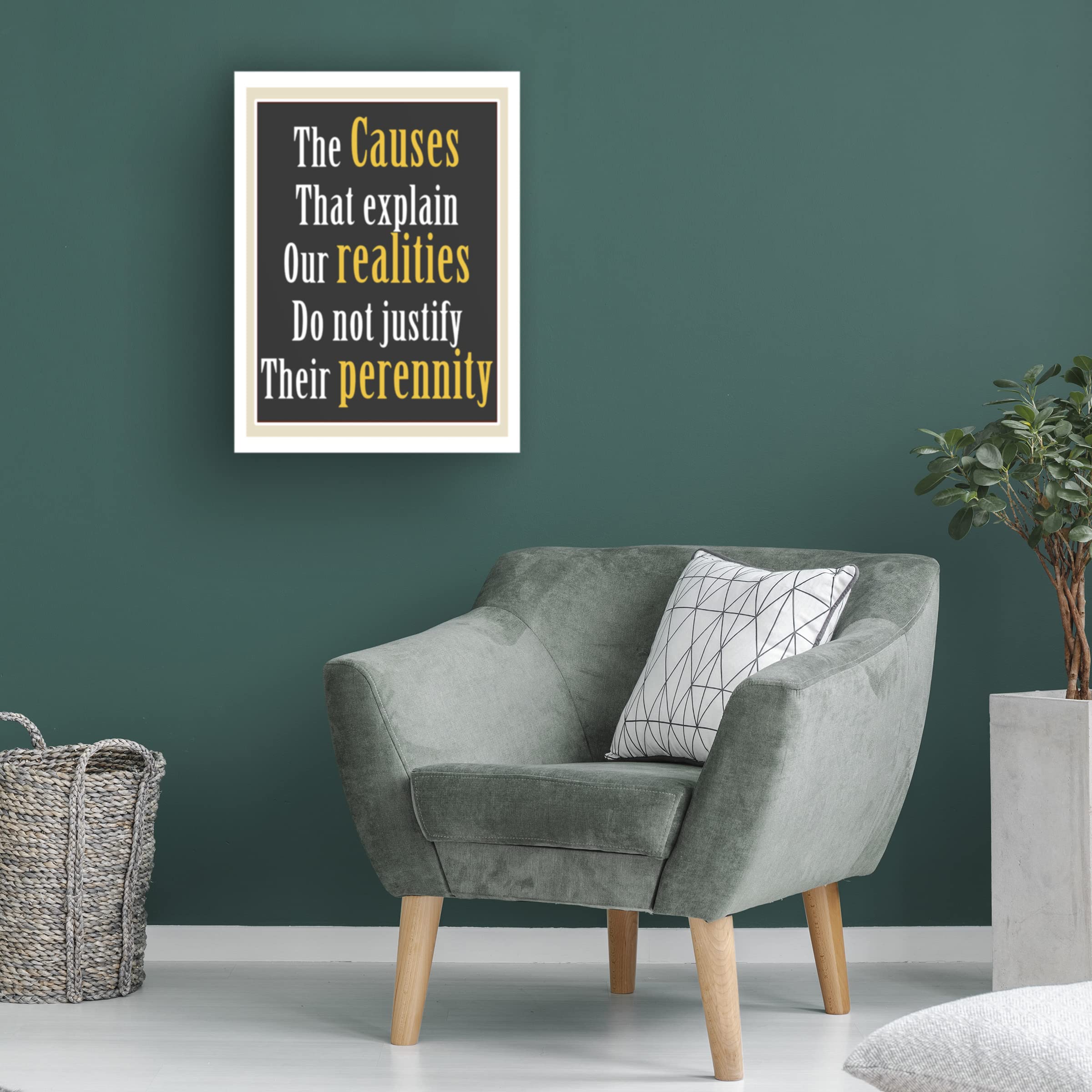 Trademark Fine Art 'Realities Word Art' Canvas Wall Decor by Richard Homawoo - Modern Inspirational Quote Painting for Living Room, Bedroom & Office Decor
