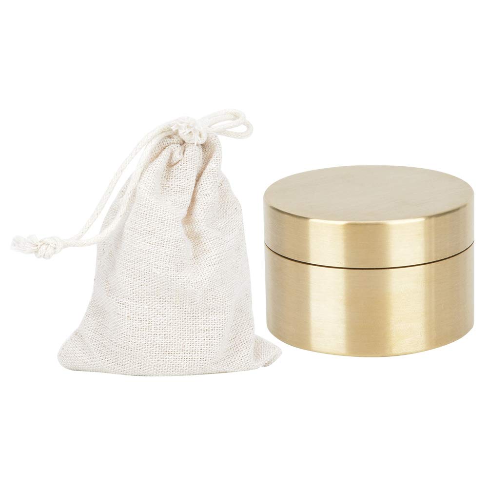 Waterproof Brass Pill Container - Round Mini Metal Box for Jewelry, Coins & Essentials | Dustproof & Moisture-Proof Storage | Perfect for Travel, Hiking & Outdoor Adventures