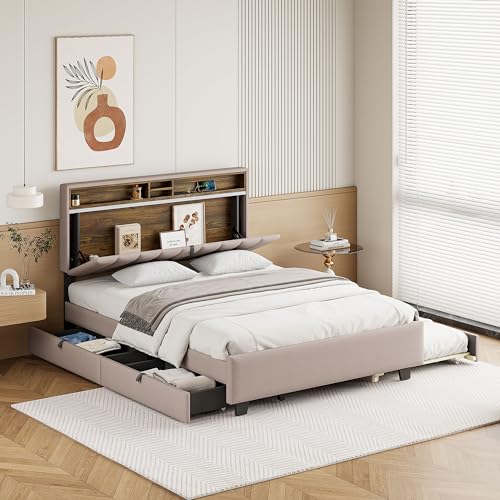 Beige With Trundle