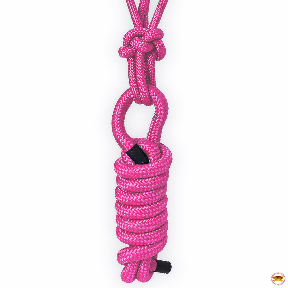 8 Ft Hilason Western Nylon Heavy Duty Horse Lead Rope Halter - Durable Multi-Colored Bridle for Training, Trail Riding & Ranch Work