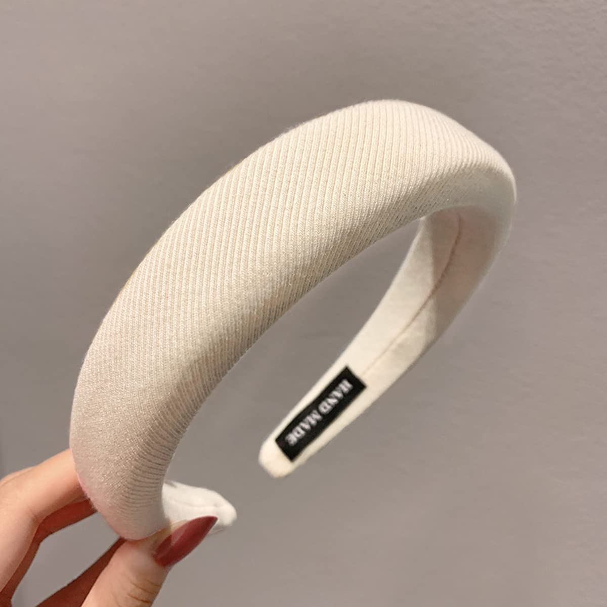 SciCent Women's Stretchy Padded Headbands 2-Pack - Soft Sponge Wide Plain Headbands for Women & Girls (Black + White) - Perfect for Workouts, Yoga, Running & Outdoor Activities